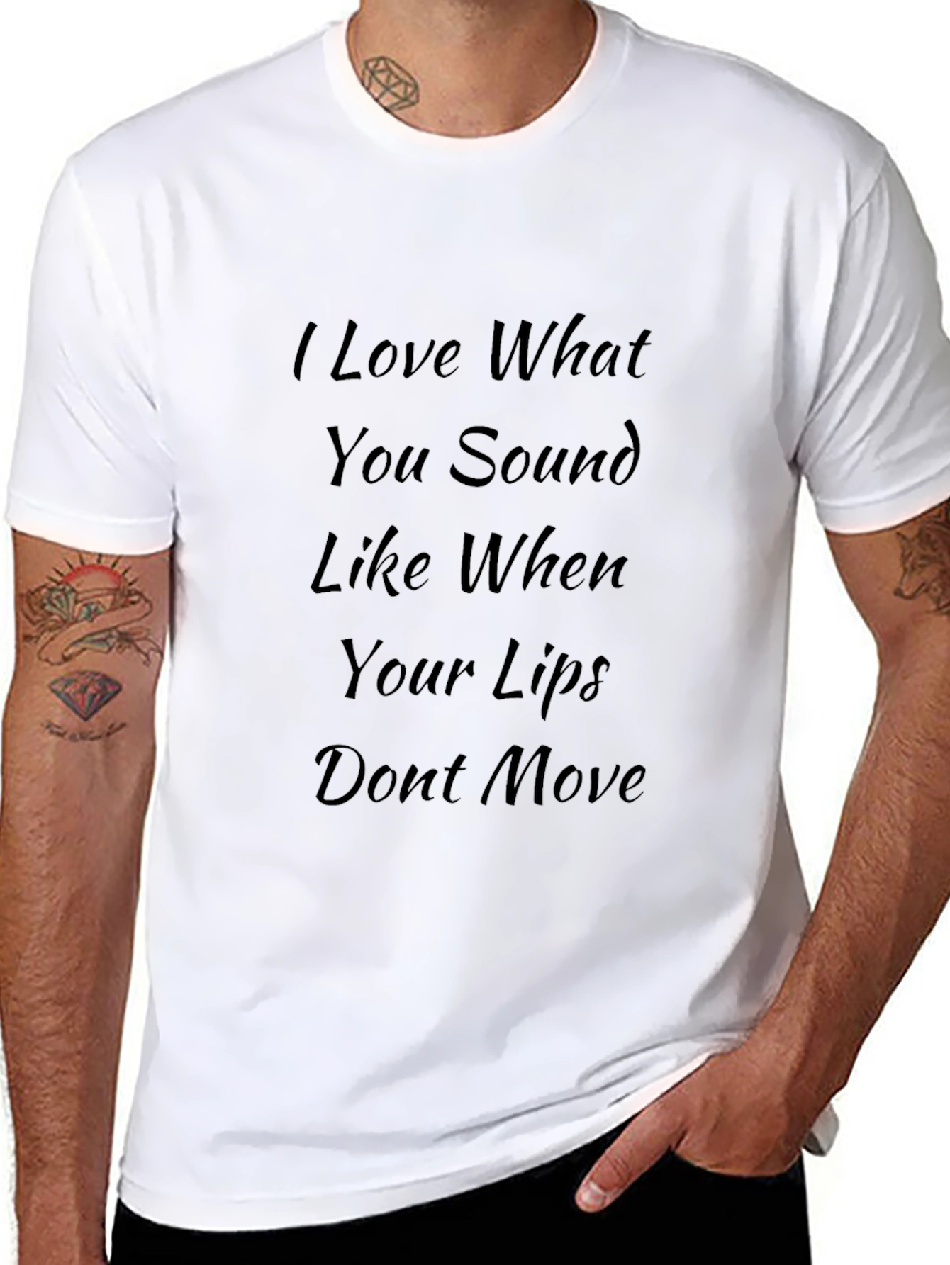 Black I Love What You Sound Like Black T-Shirt view 8
