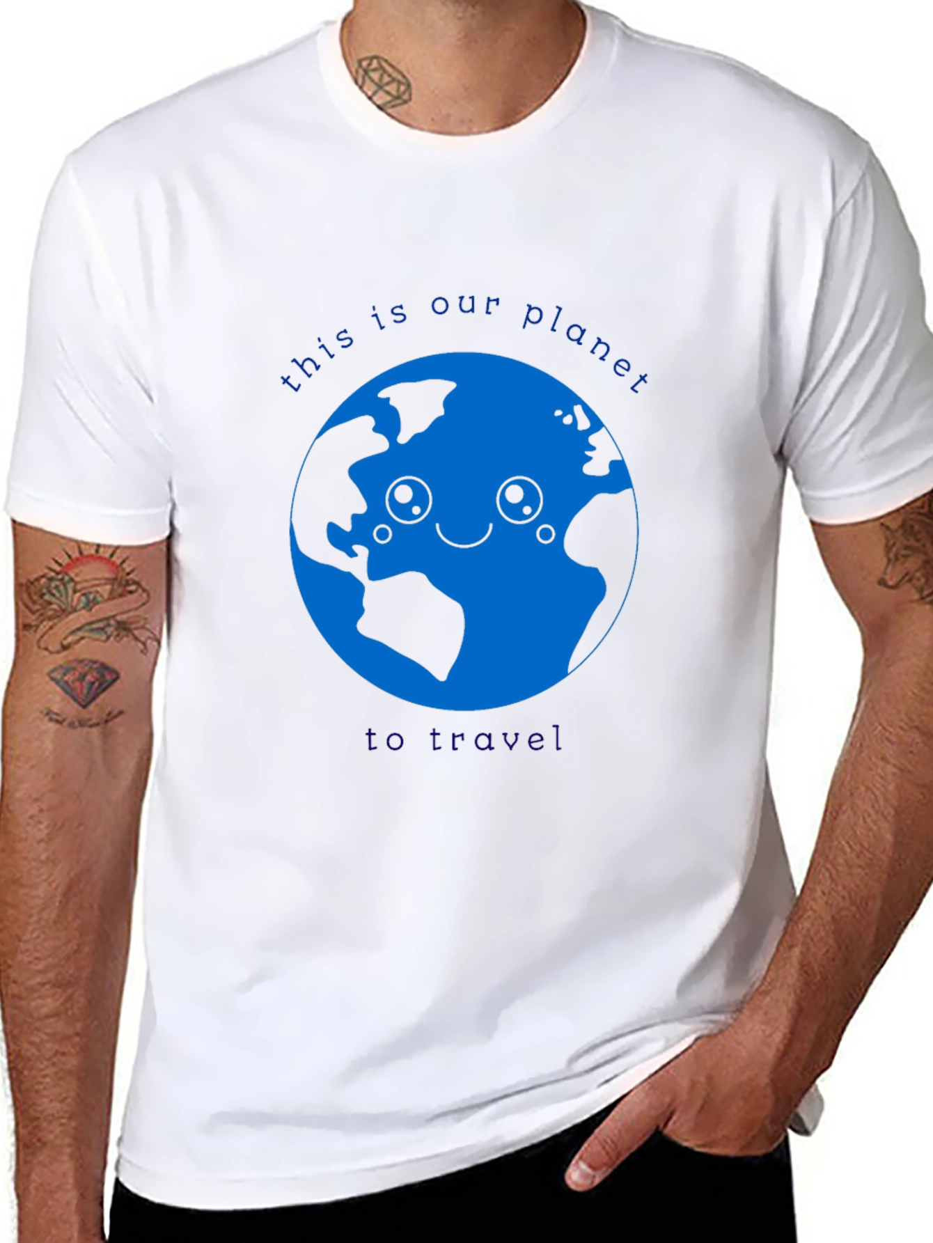 Black Earth Day T-Shirt - This is Our Planet to Travel view 8