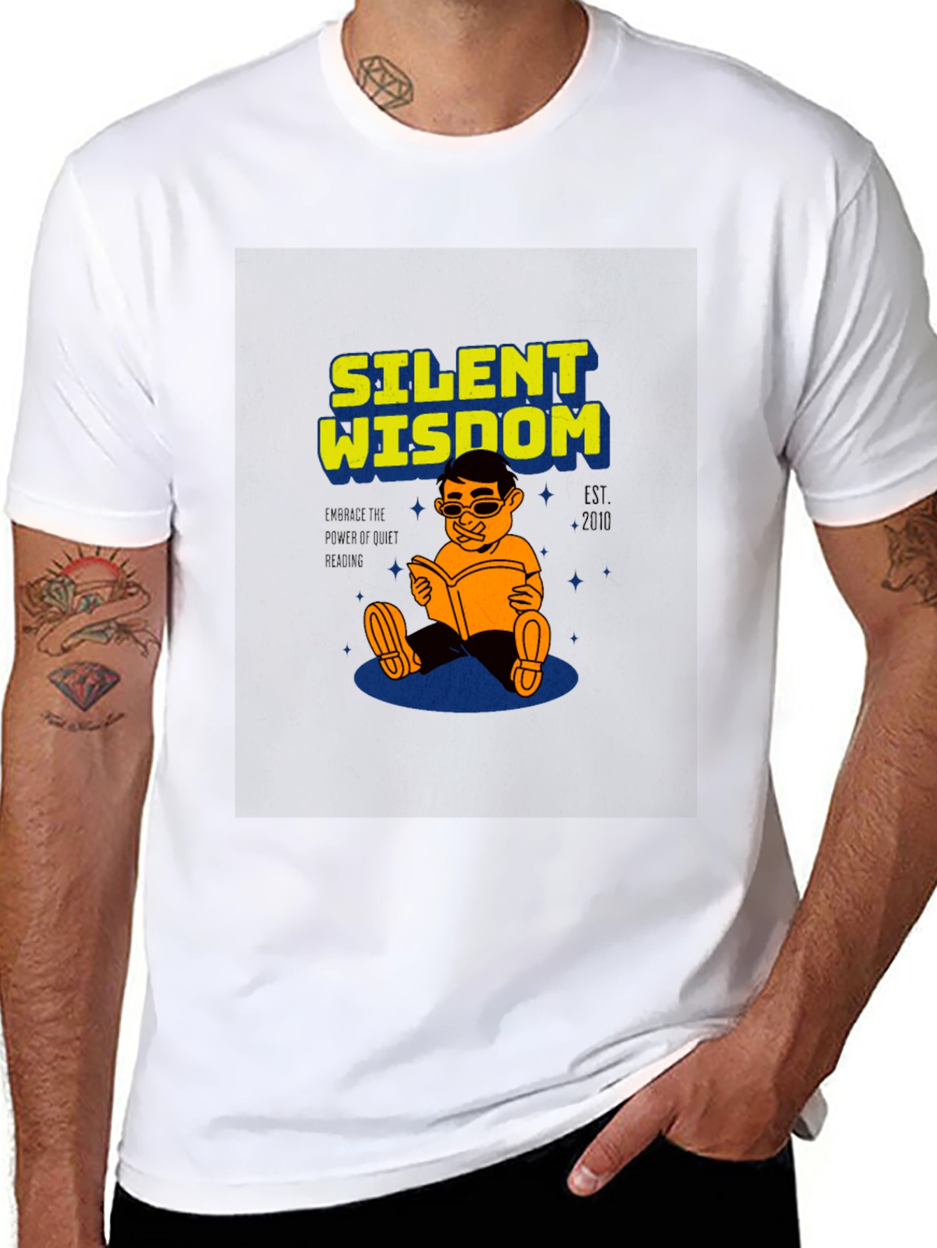 Black Silent Wisdom T-Shirt - Black view 8