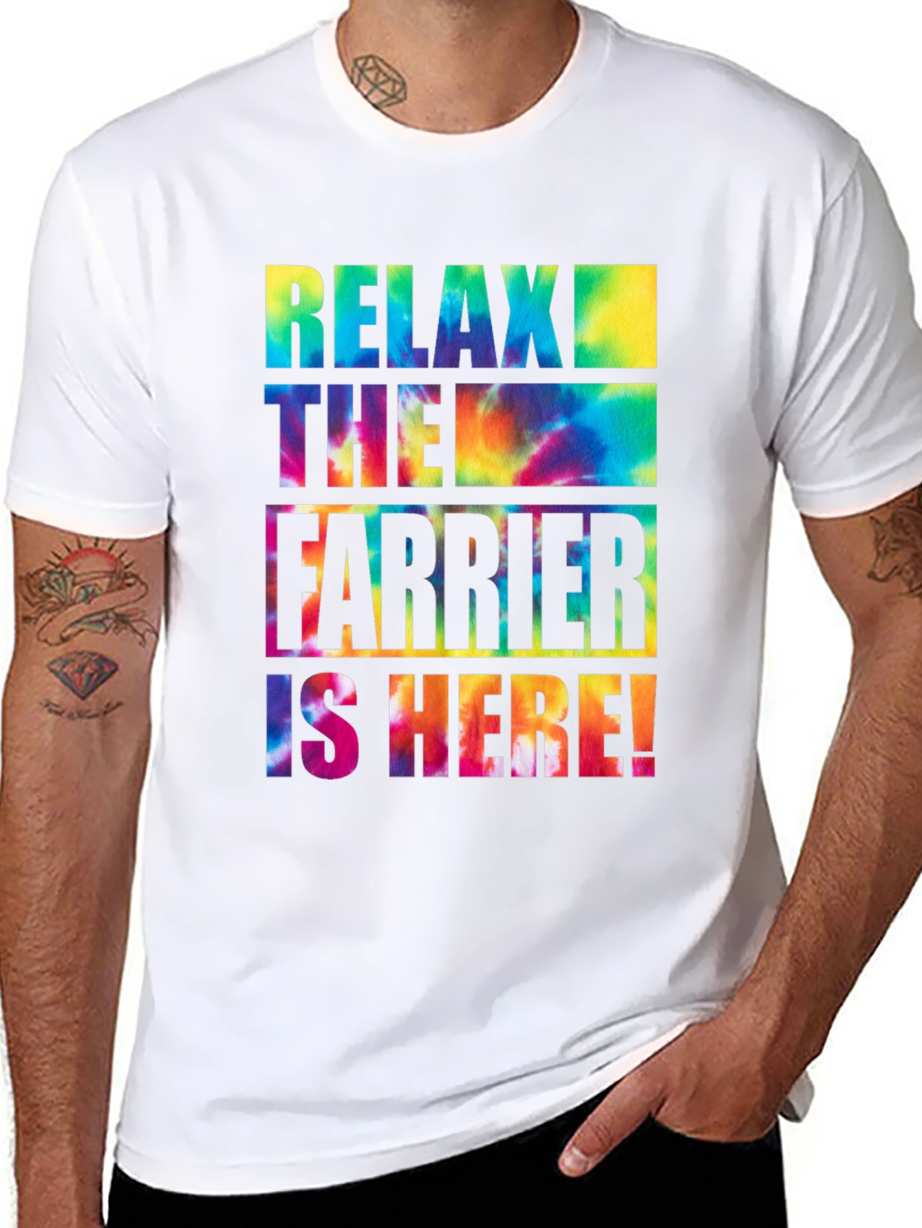 Black Relax The Farrier Is Here T-Shirt view 8