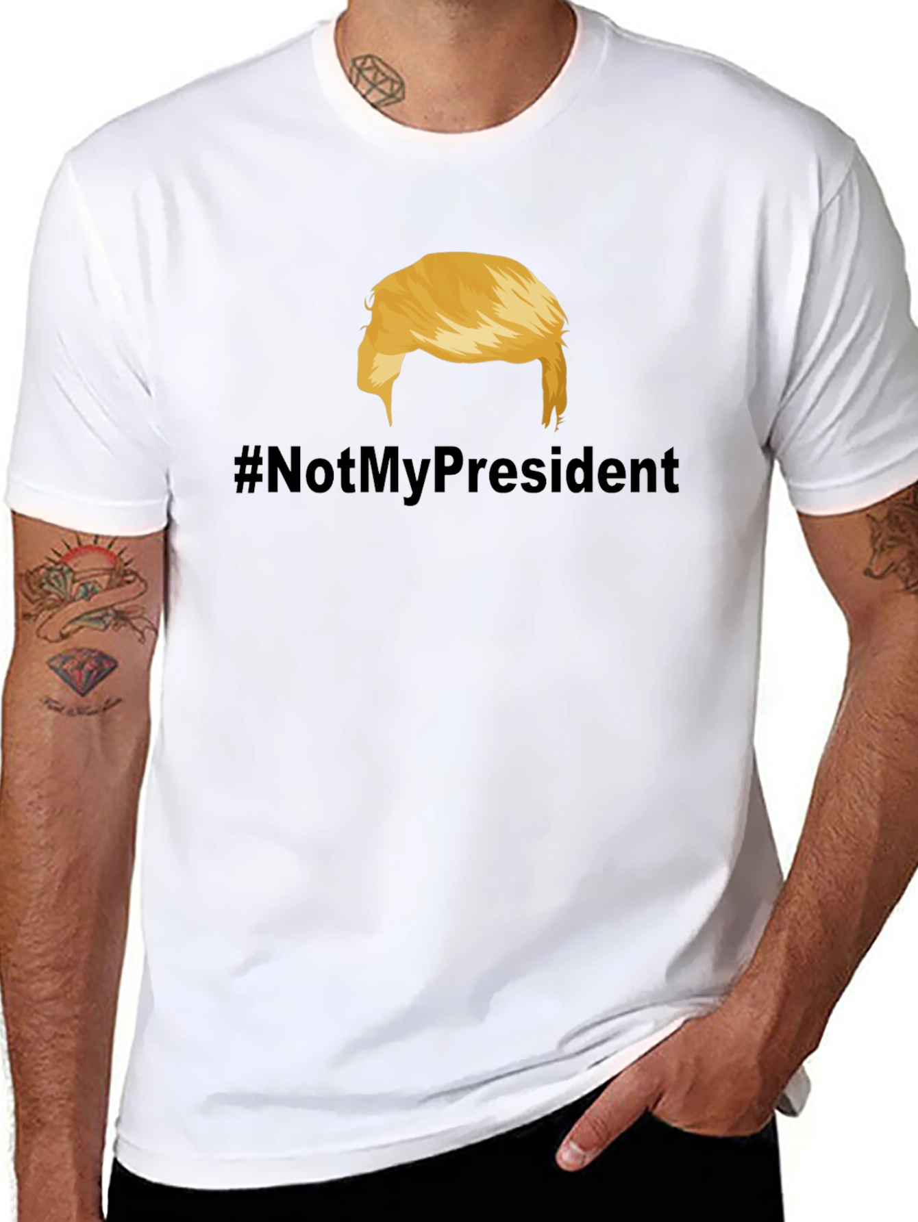 Black Not My President T-Shirt - Political Statement Tee view 8