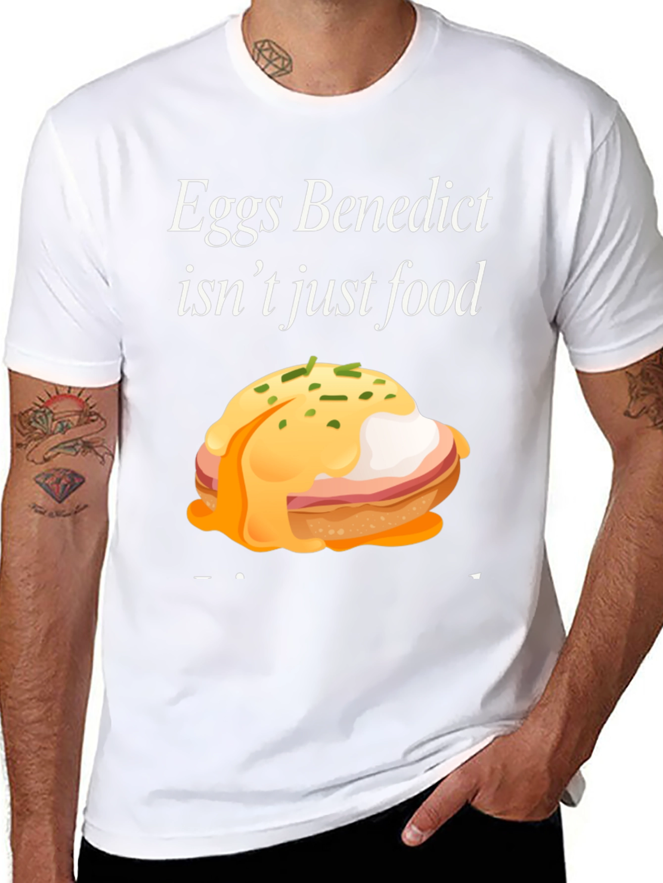 Eggs Benedict Fan T-Shirt - Foodie Novelty Tee - 8