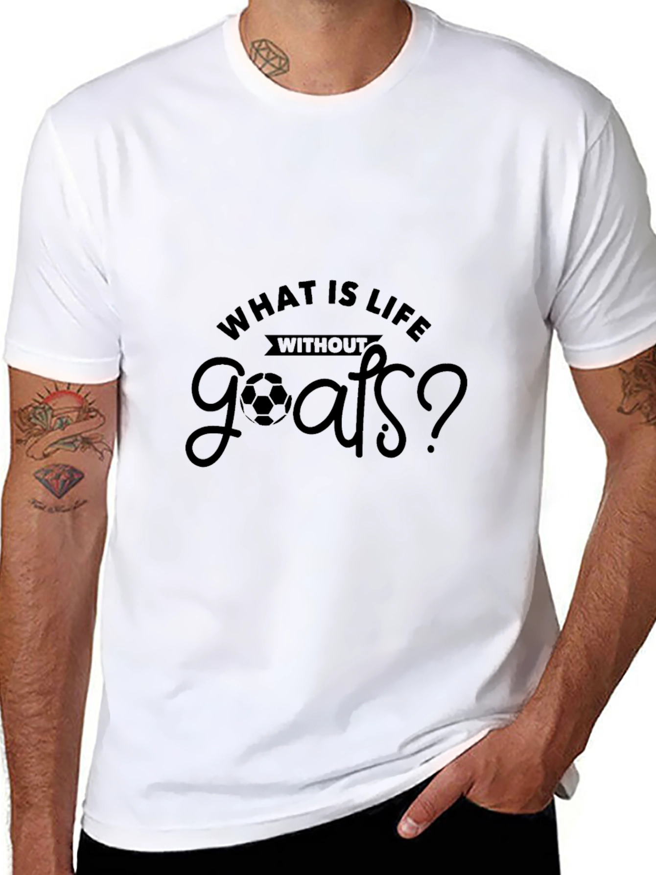 Black Soccer Goals T-Shirt view 8