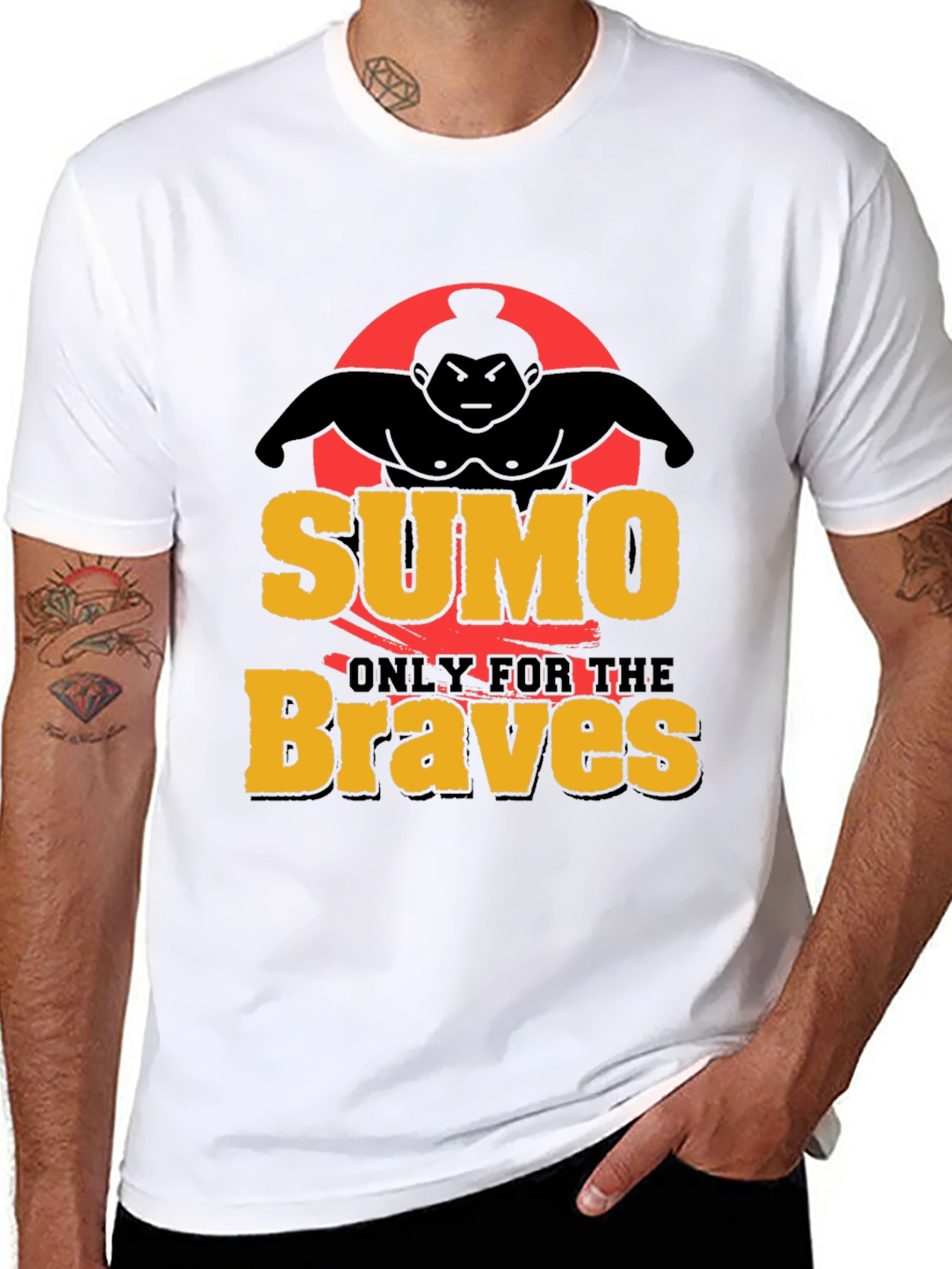 Black Sumo Braves Graphic Tee - Black view 8