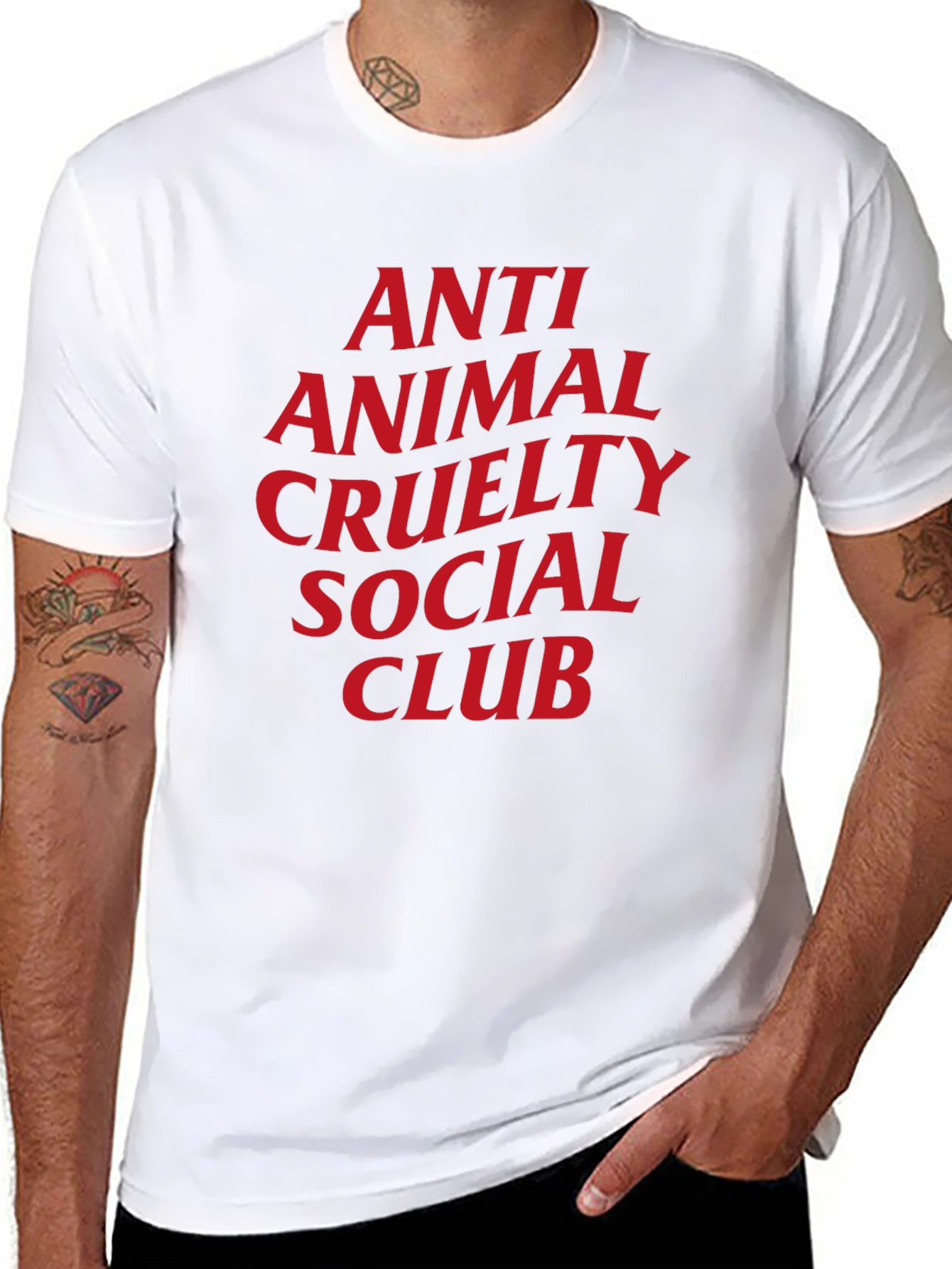 Black Anti Animal Cruelty Graphic Tee - Social Club view 8