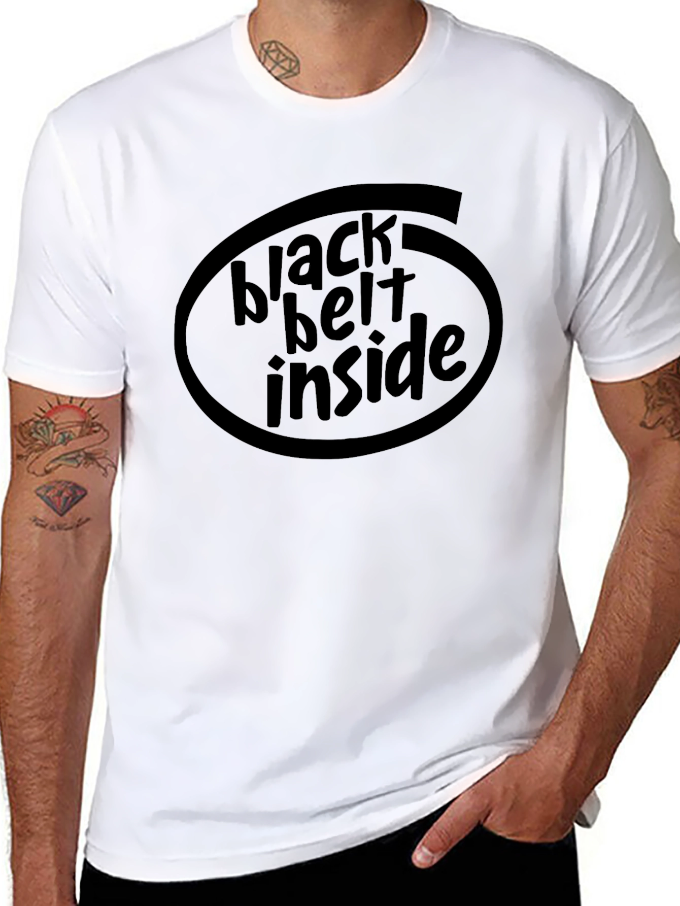 Black Black Belt Inside Graphic T-Shirt view 8