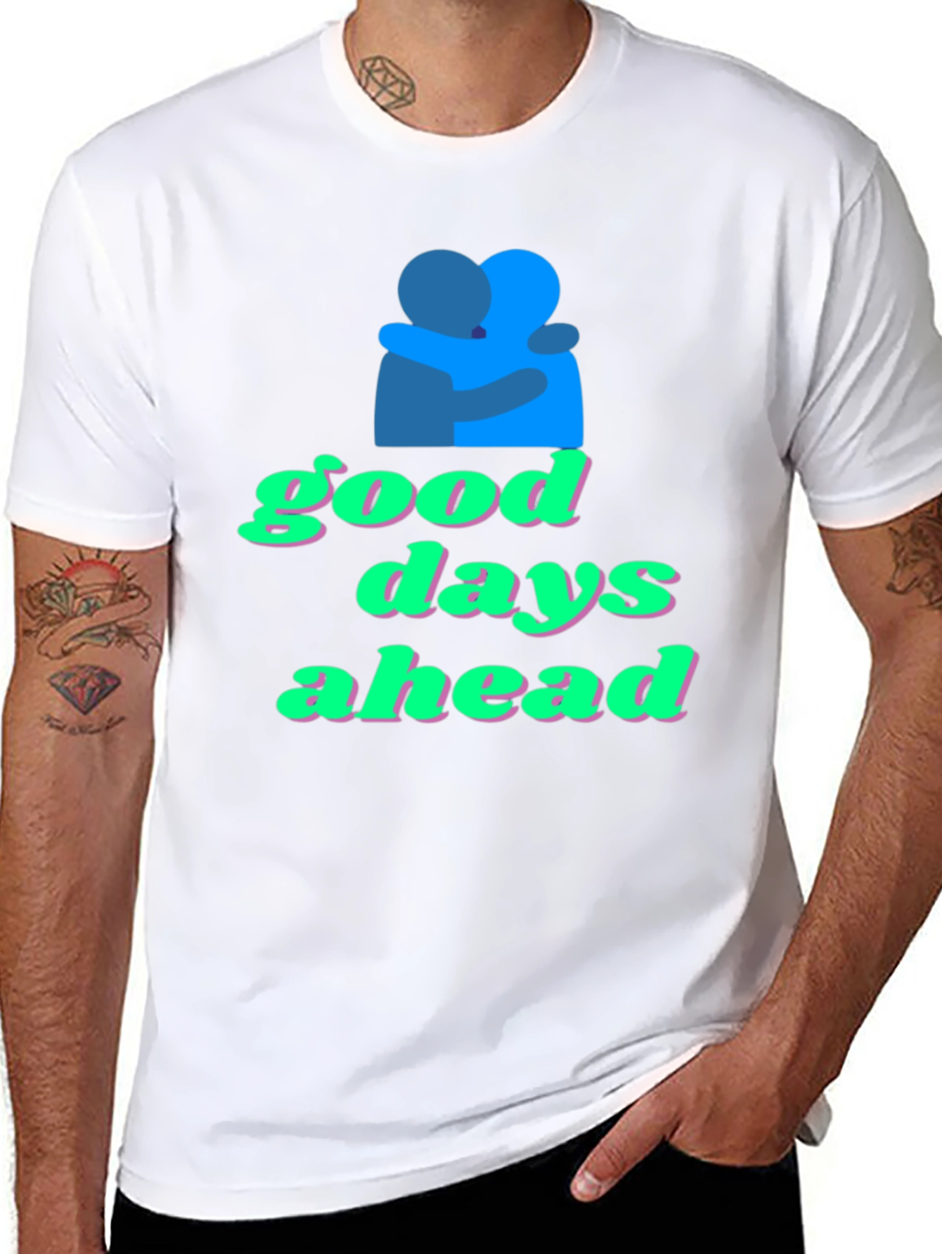 Black Good Days Ahead Graphic Tee view 8