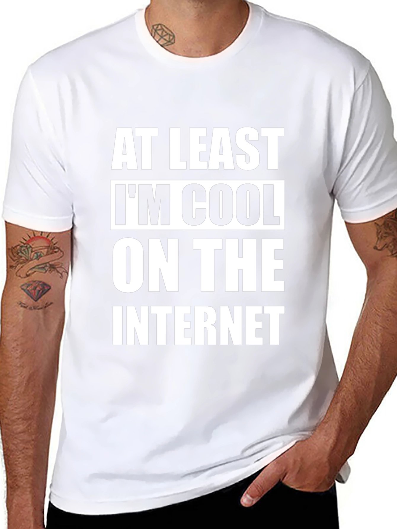 Black Cool on the Internet T-Shirt - Black Graphic Tee view 8