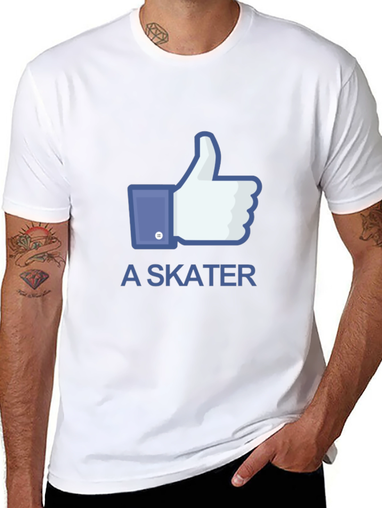 Black I Like A Skater Black T-Shirt view 8