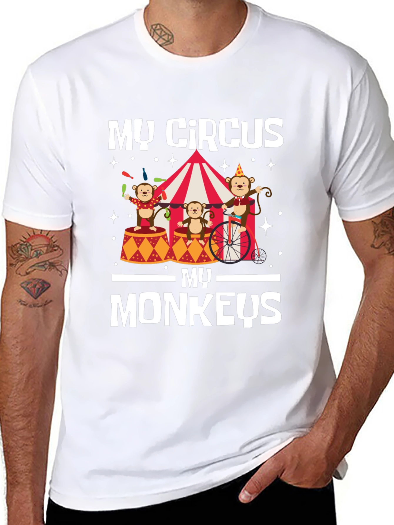 Black My Circus My Monkeys T-Shirt view 8