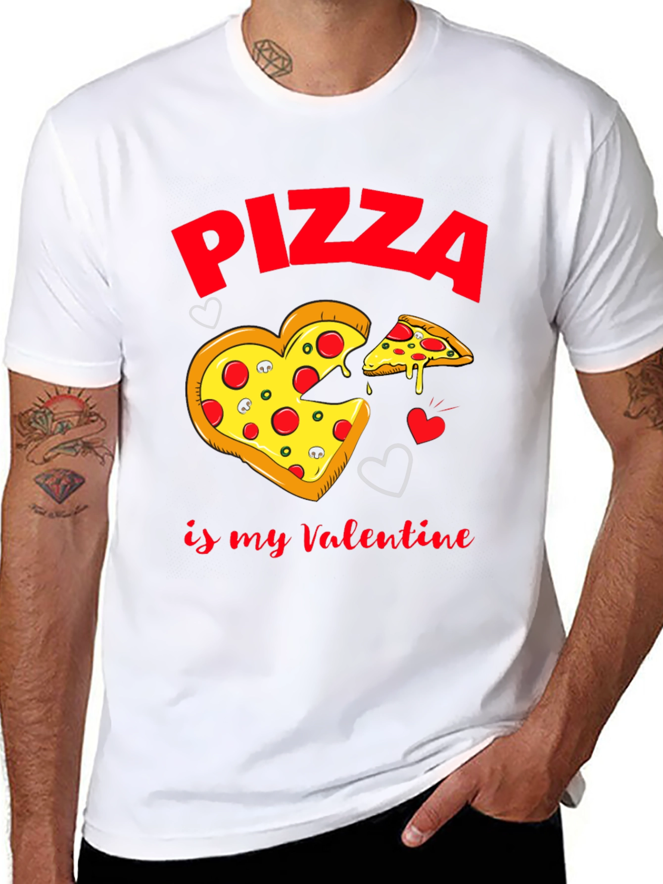 Black Pizza My Valentine Black T-Shirt view 8