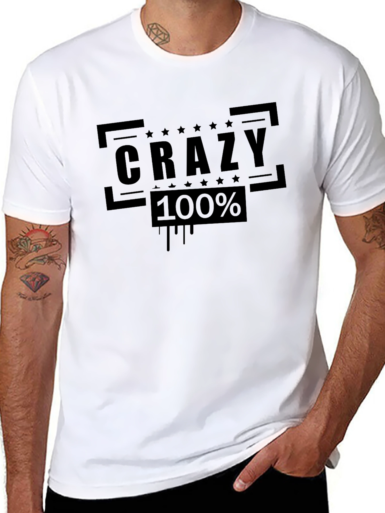 Crazy 100% Graphic T-Shirt - Men's - 8