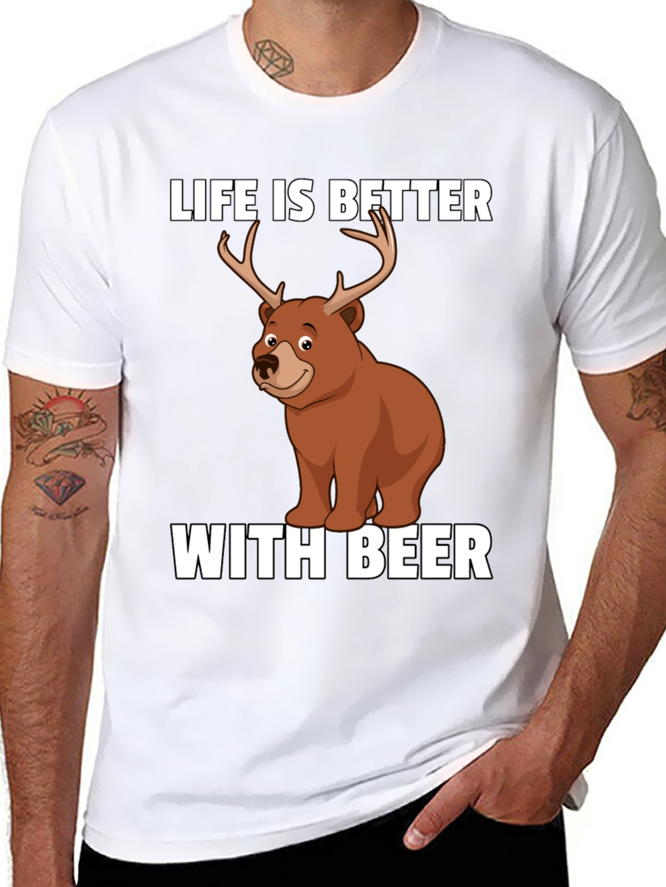 Black Life is Better with Beer Funny Graphic T-Shirt view 8