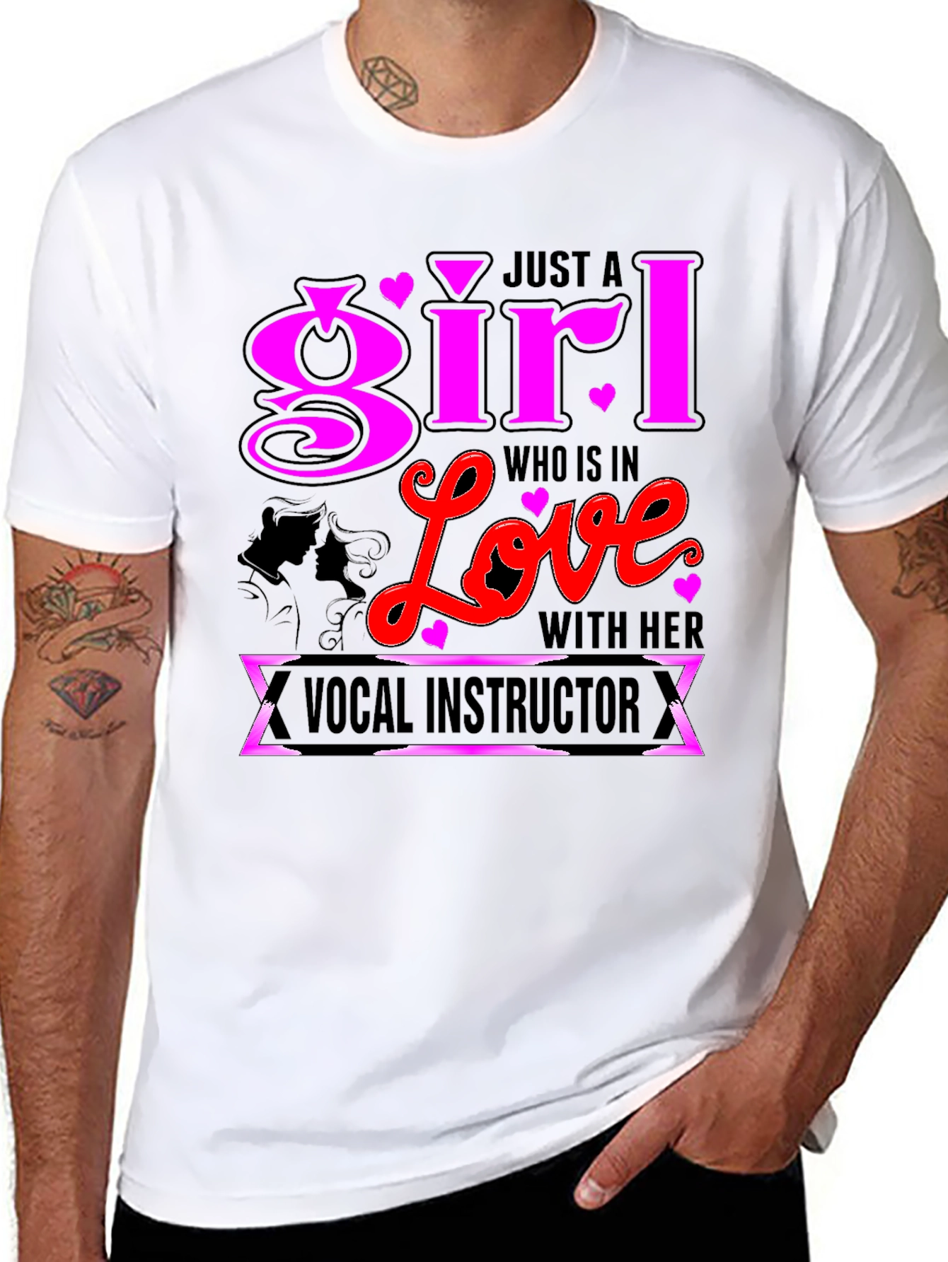 Black Girl in Love with Vocal Instructor Graphic T-Shirt view 8