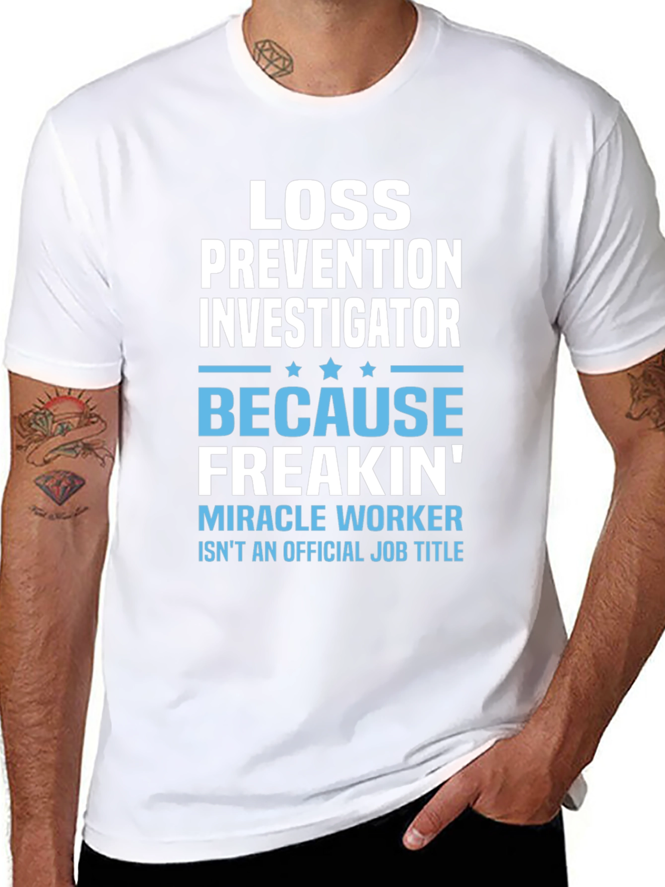 Black Loss Prevention Investigator Funny T-Shirt view 8