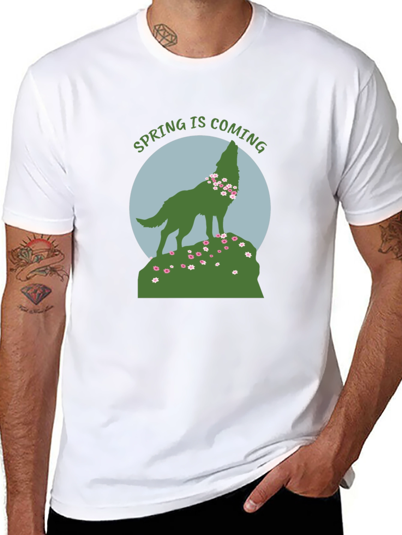 Black Spring is Coming Graphic Tee view 8