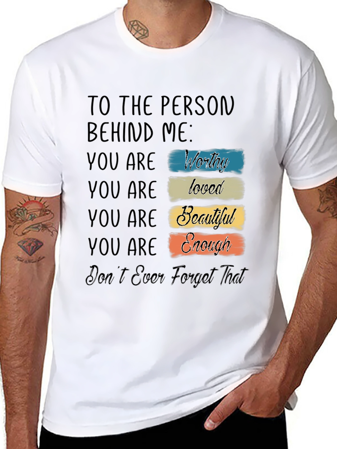 Black Inspirational T-Shirt - To The Person Behind Me view 8