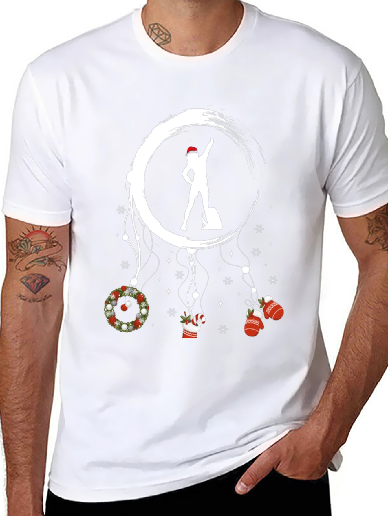 Black Holiday Dream Catcher Graphic T-Shirt view 8