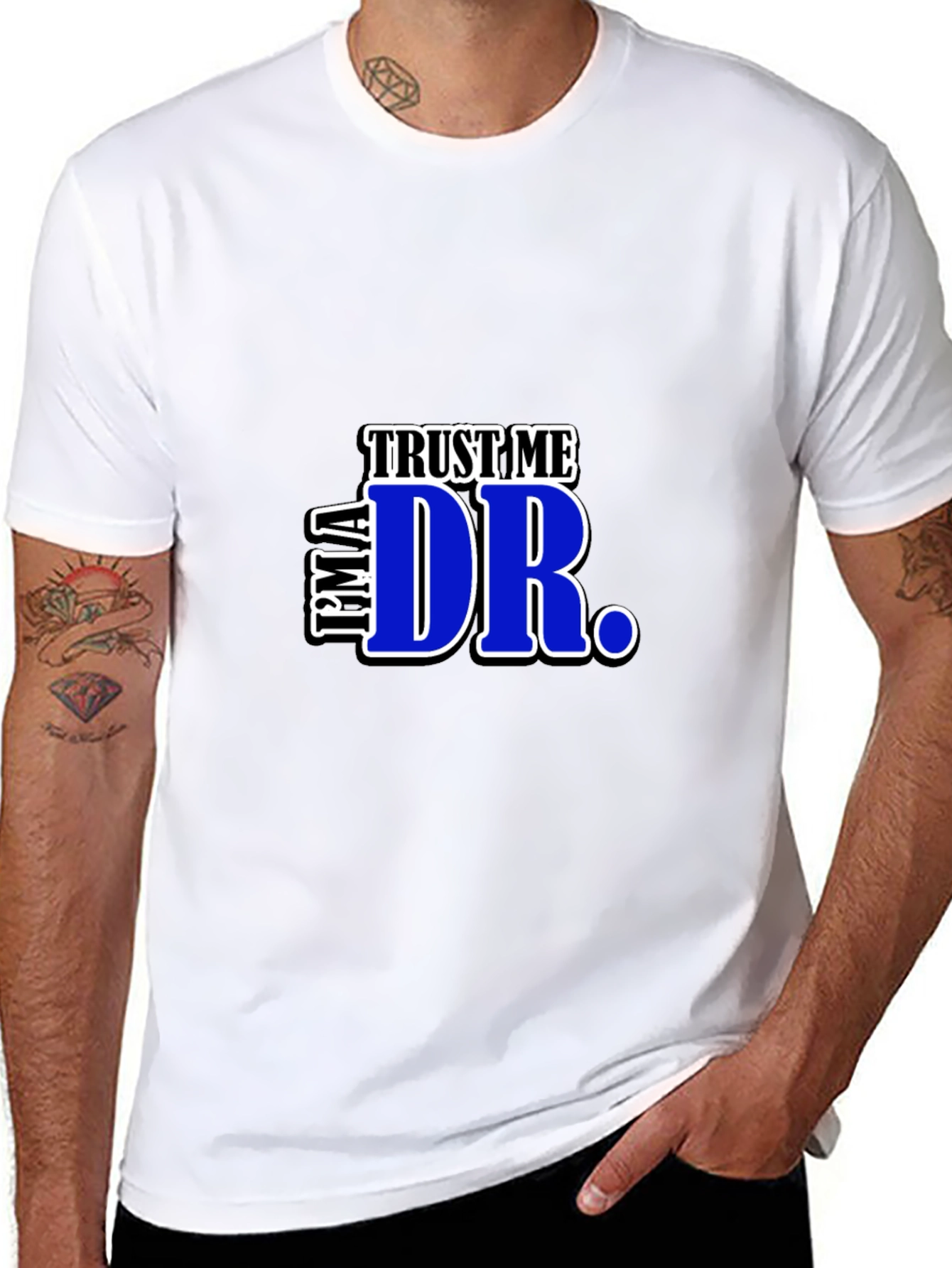 Black Trust Me, I'm A Dr. Graphic T-Shirt view 8
