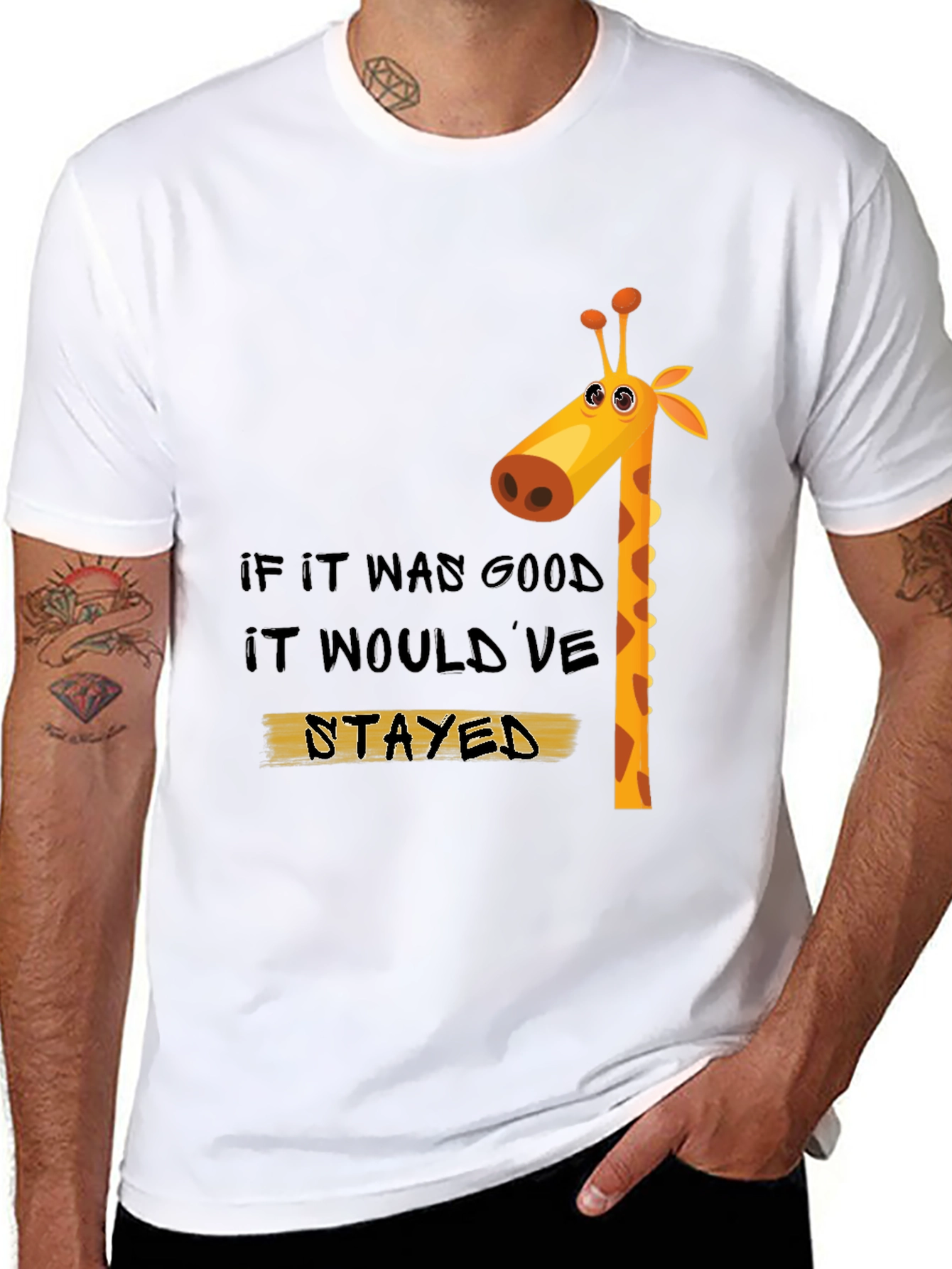 Black Giraffe Graphic Tee: "If It Was Good, It Would've Stayed" view 8