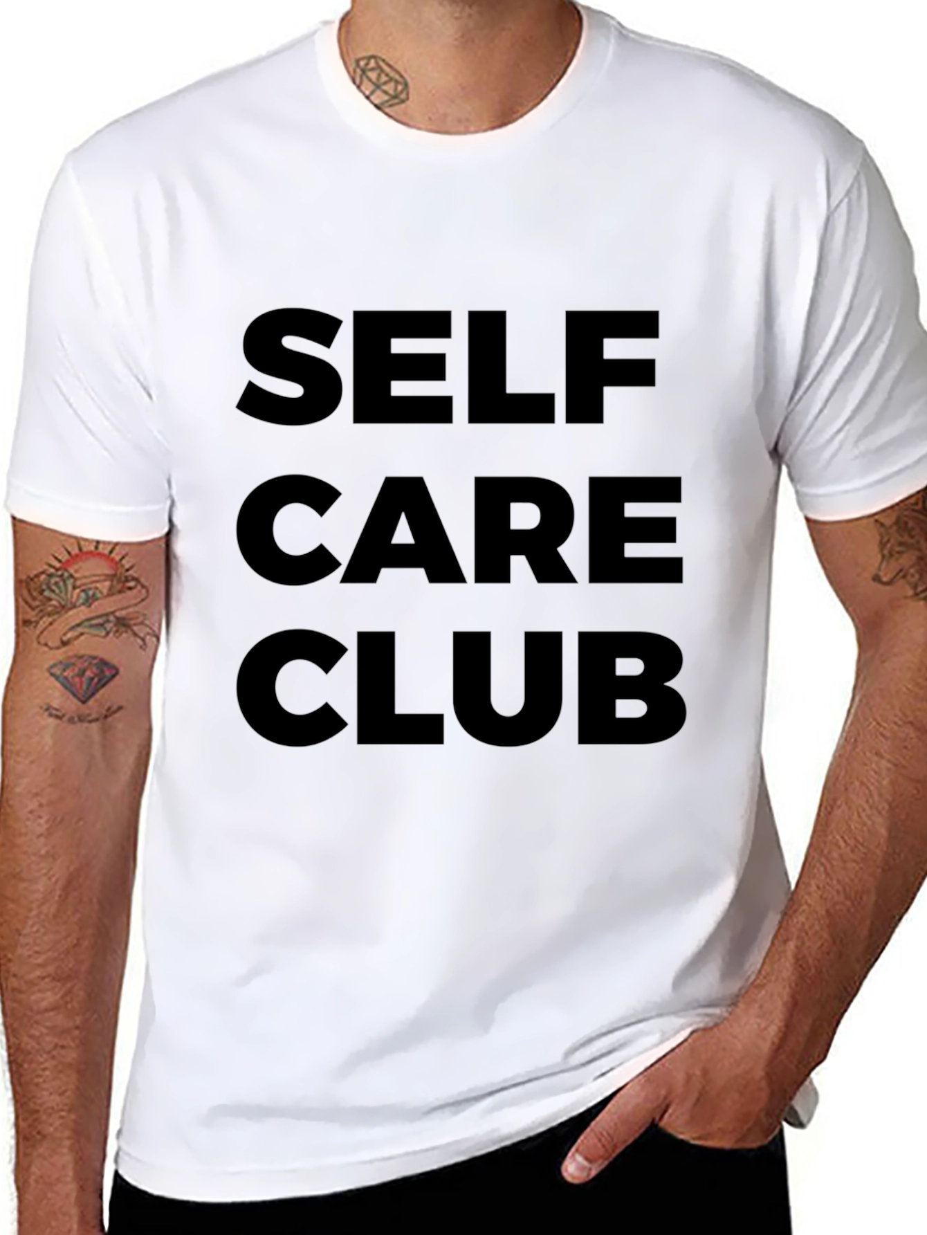 Black Self Care Club T-Shirt - Comfort and Style view 8