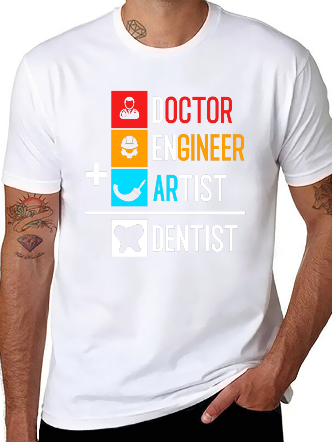 Black Doctor Engineer Artist Dentist Graphic Tee view 8