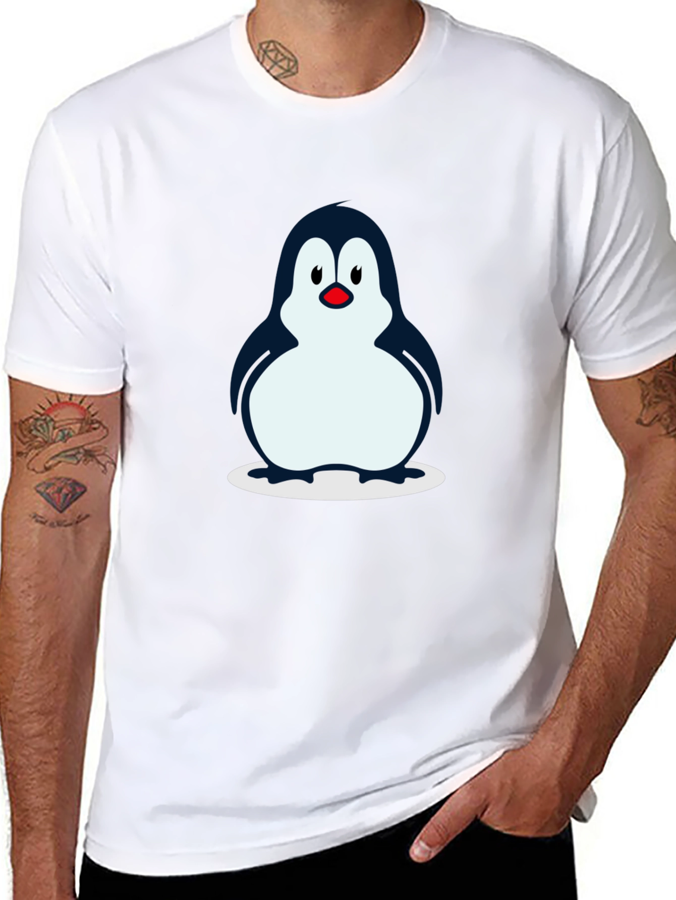 Black Penguin Graphic T-Shirt - Black view 8