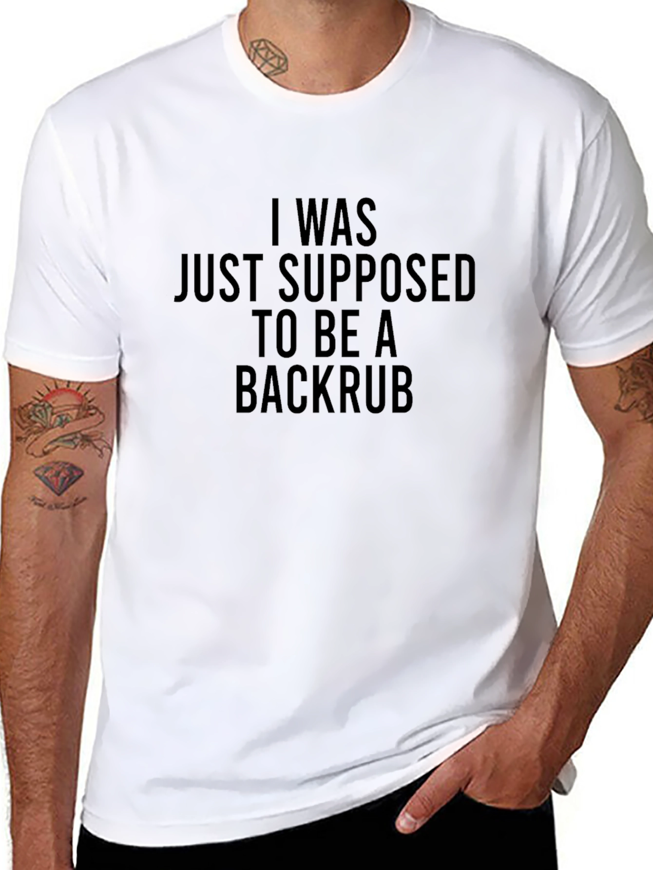 Black Backrub T-Shirt - Funny Novelty Tee view 8
