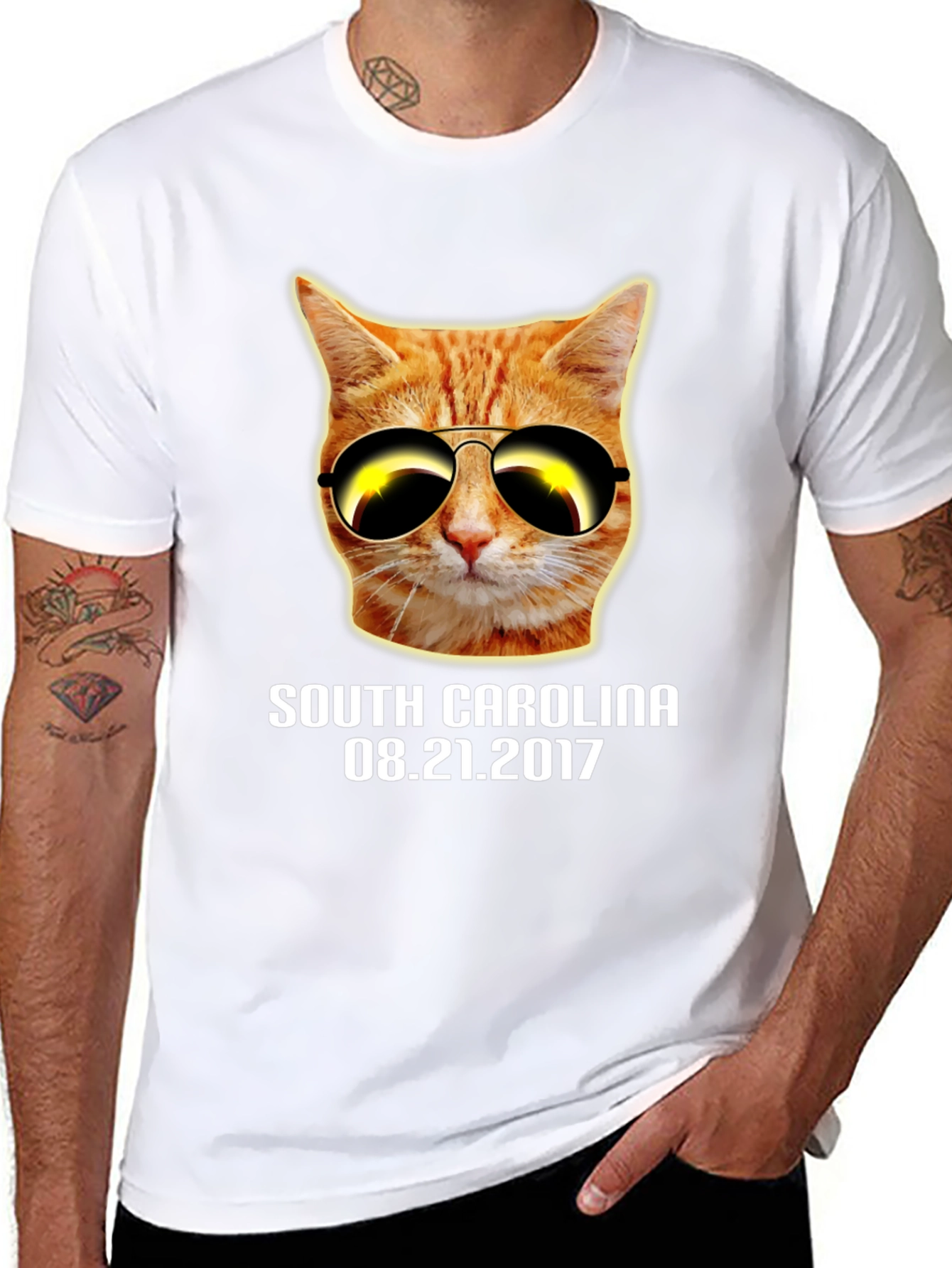 Black Cat Eclipse T-Shirt - South Carolina 2017 view 8