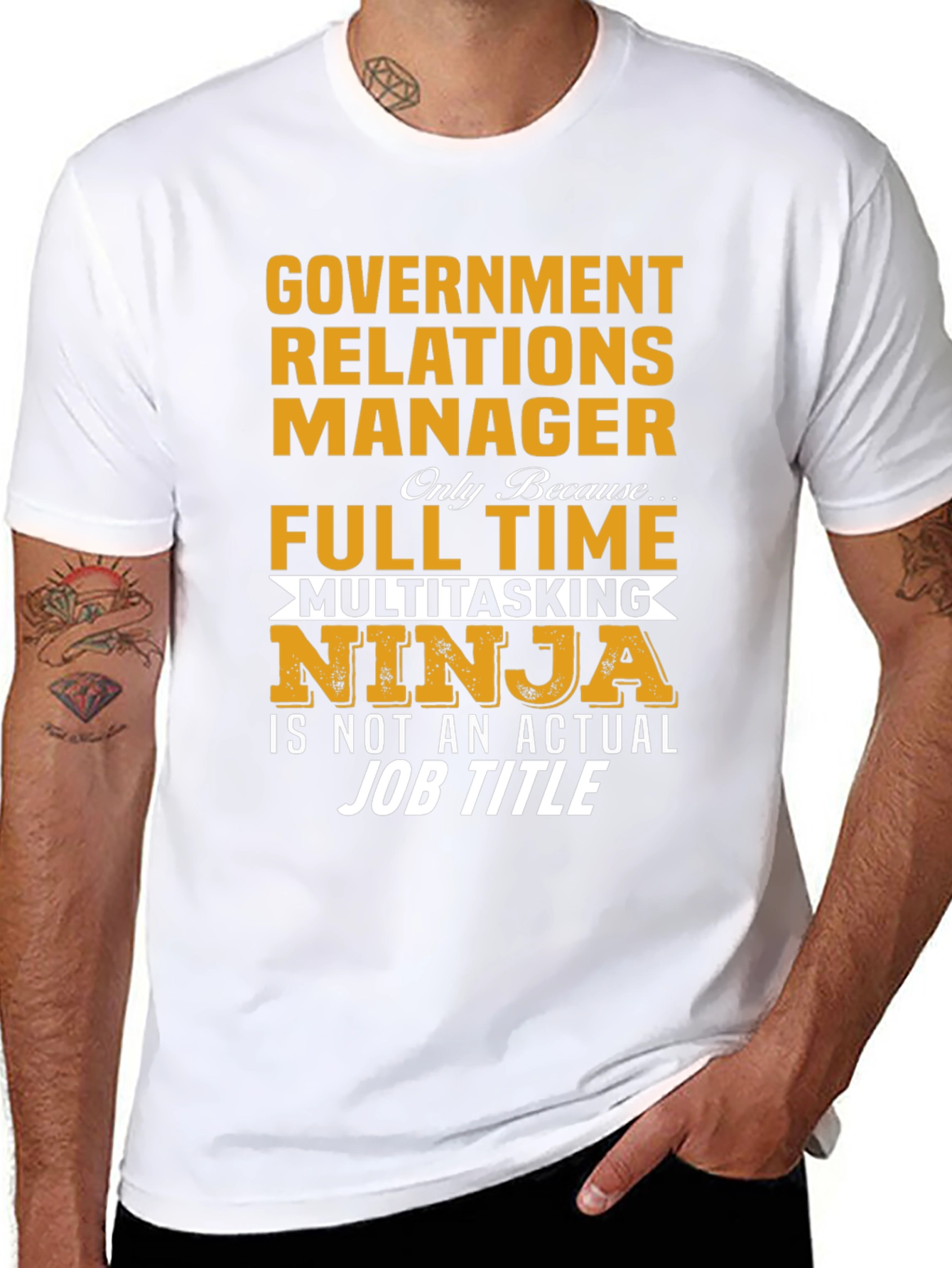 Black Government Relations Manager T-Shirt view 8