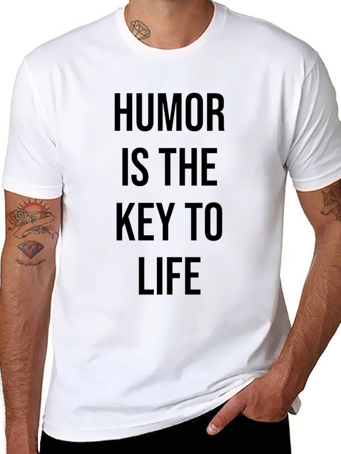 Black Humor Is The Key To Life Black T-Shirt view 8