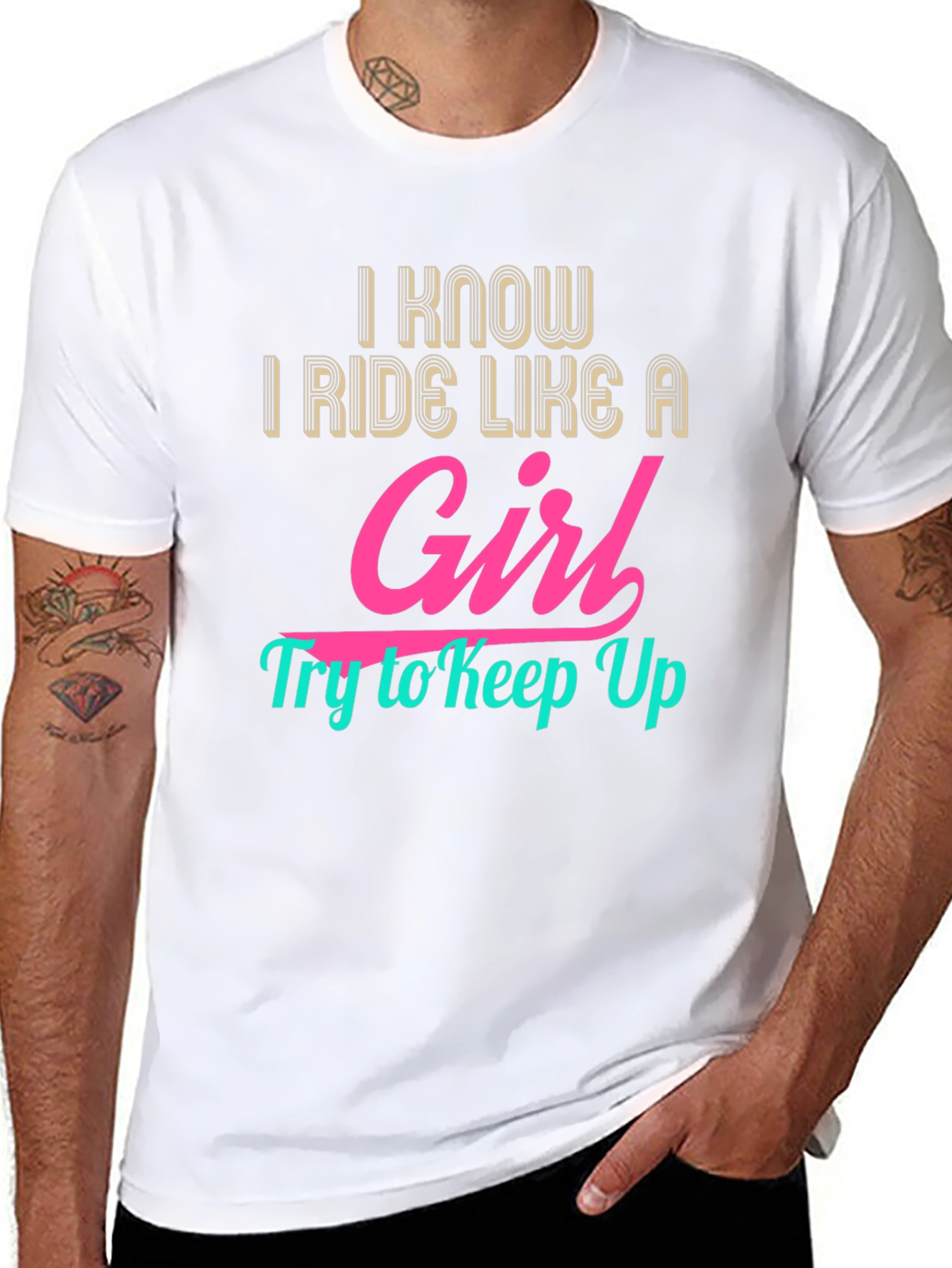 Black I Ride Like a Girl - Graphic Tee view 8