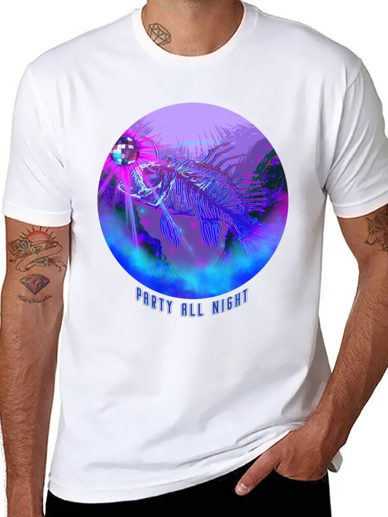Black Party All Night Lionfish Graphic Tee view 8