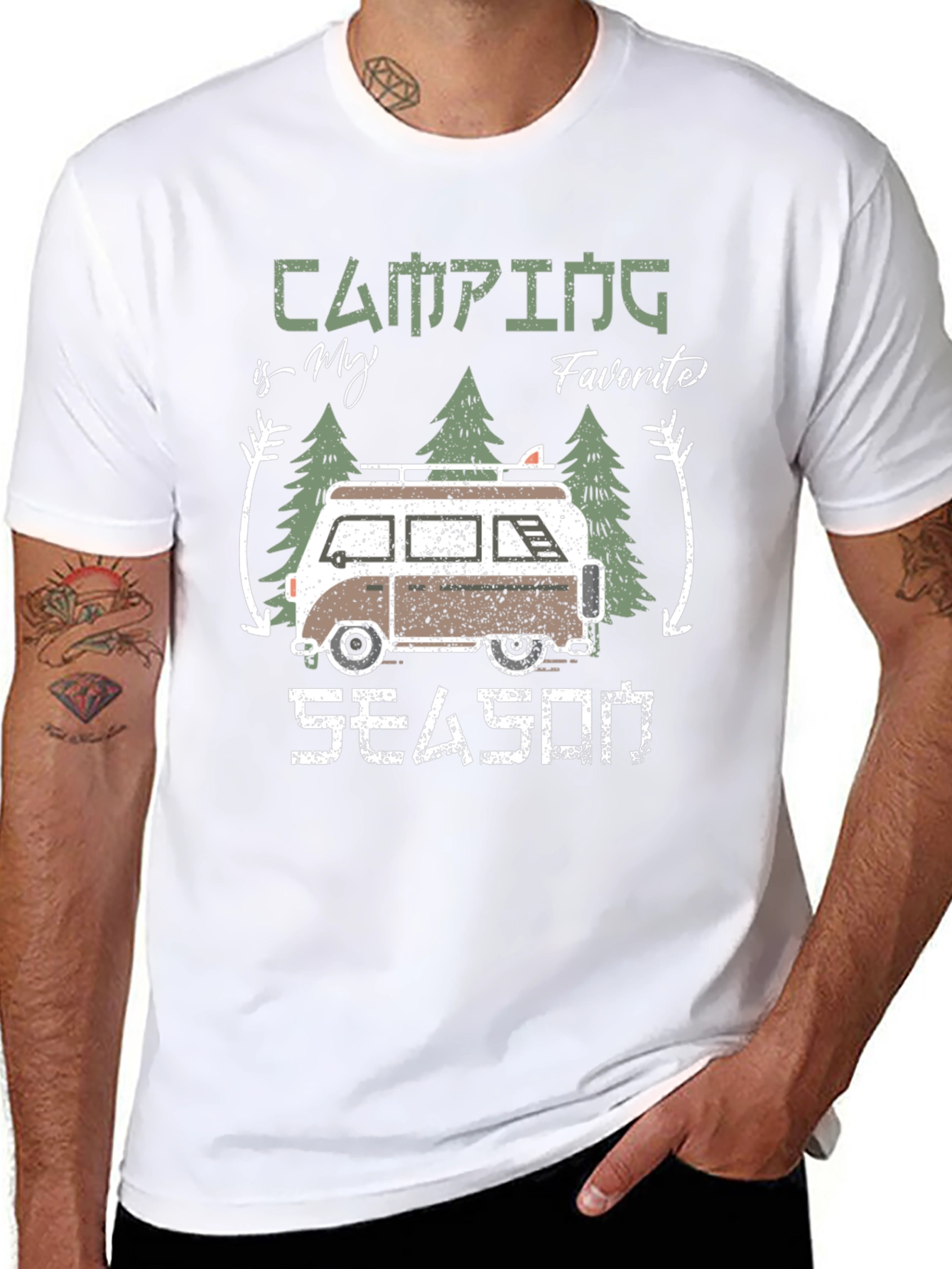 Black Camping is My Favorite Season Graphic T-Shirt view 8
