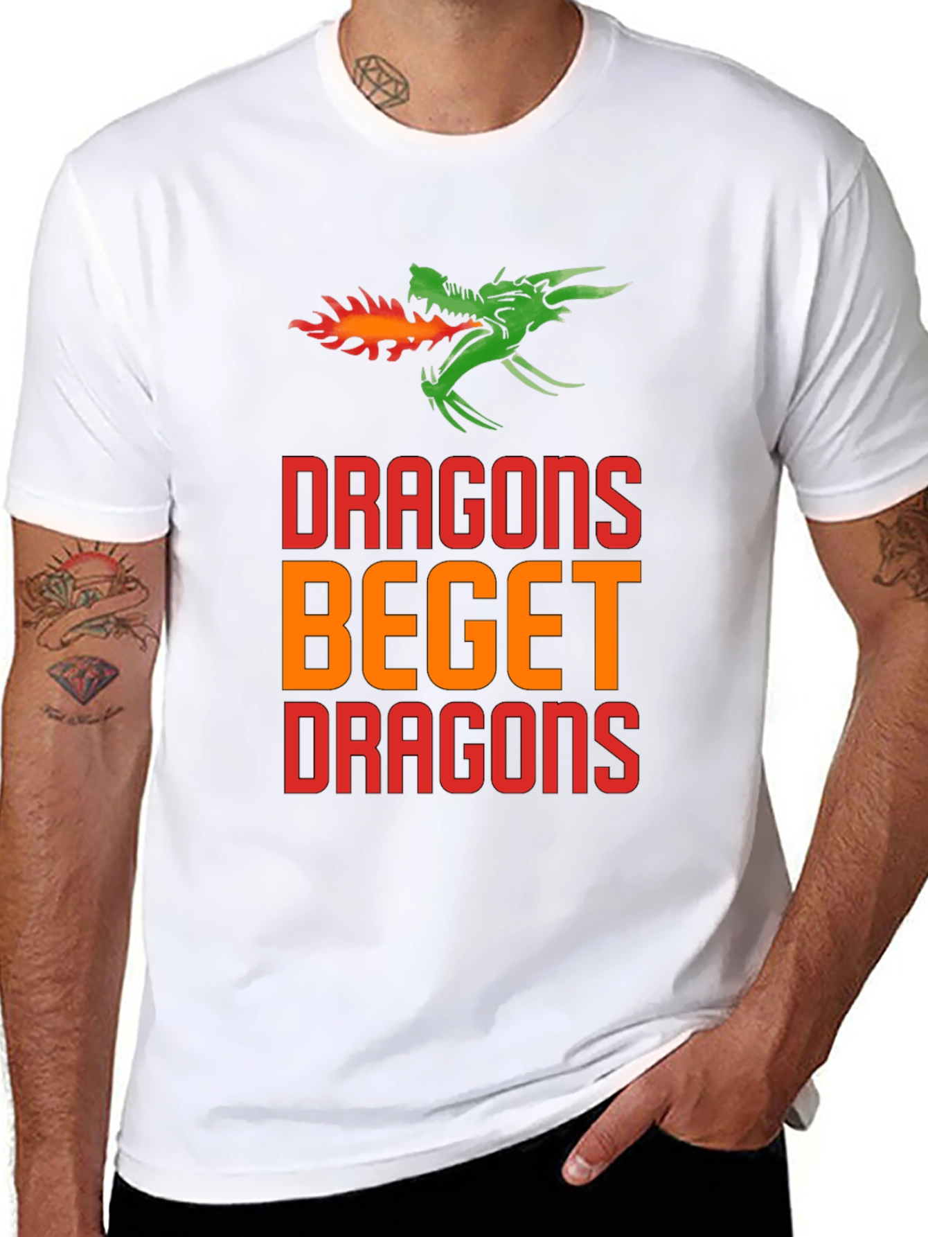 Black Dragons Beget Dragons Graphic T-Shirt view 8