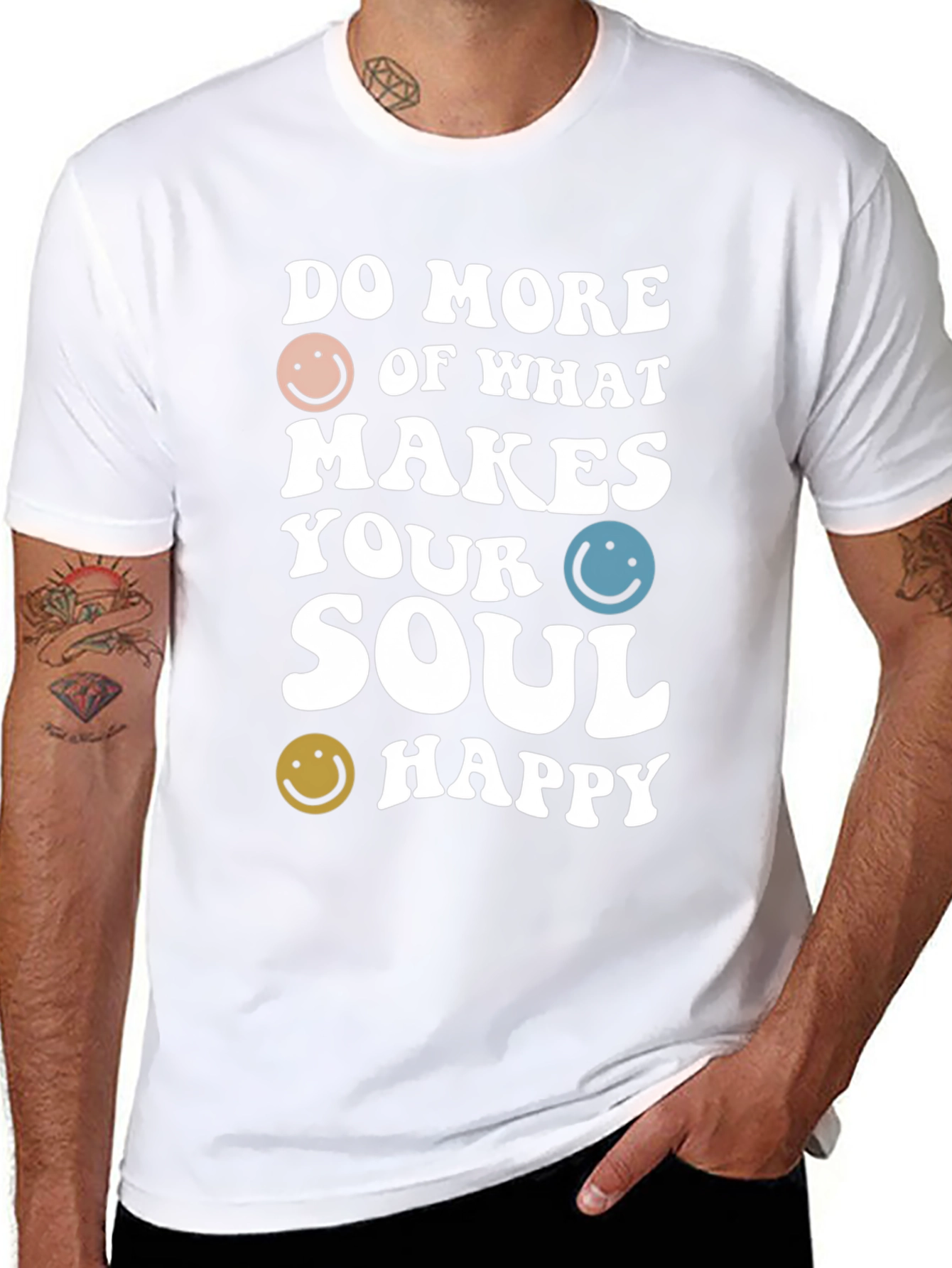 Black Do More of What Makes Your Soul Happy T-Shirt view 8