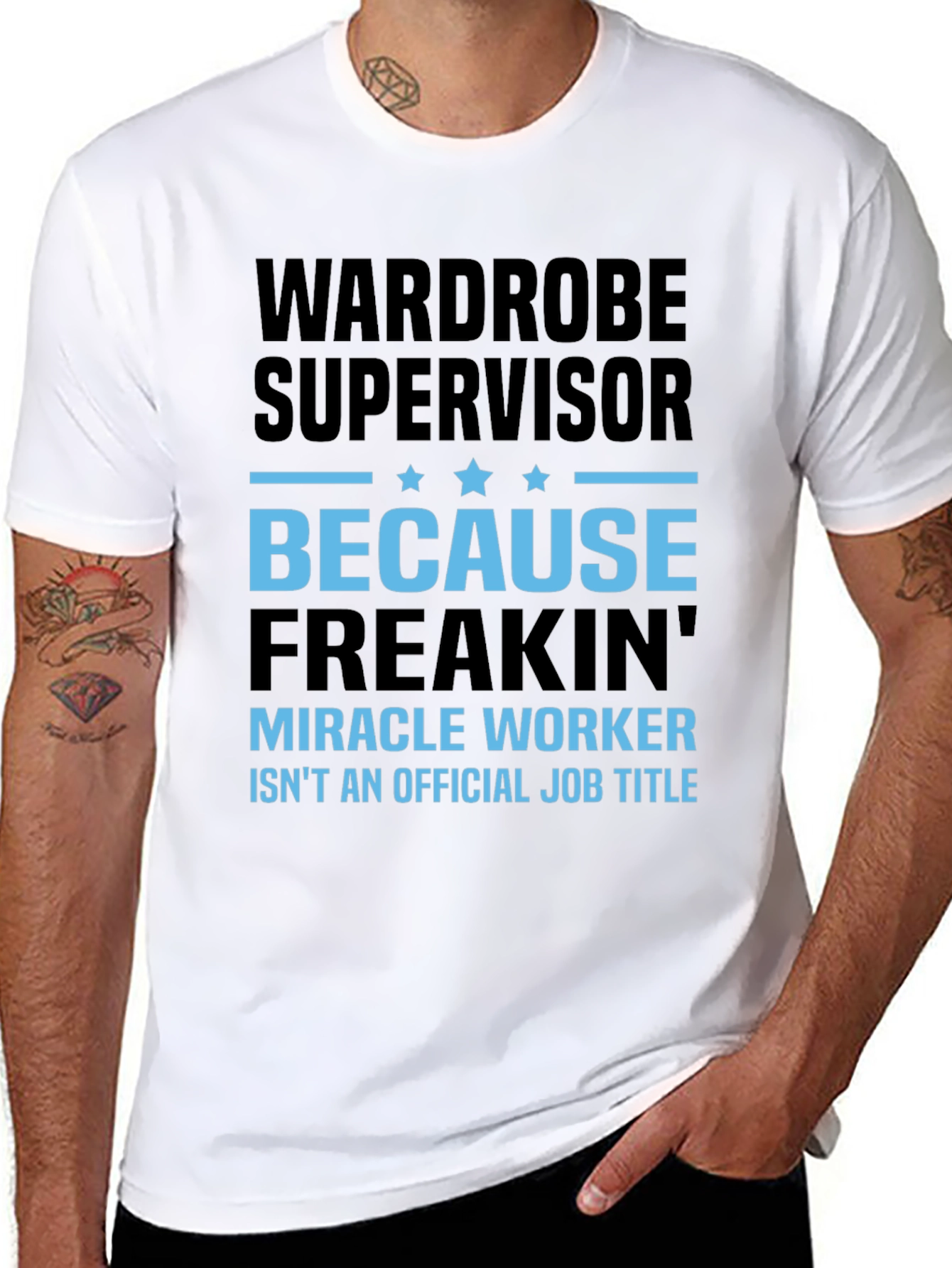 Black Wardrobe Supervisor Miracle Worker Graphic Tee view 8