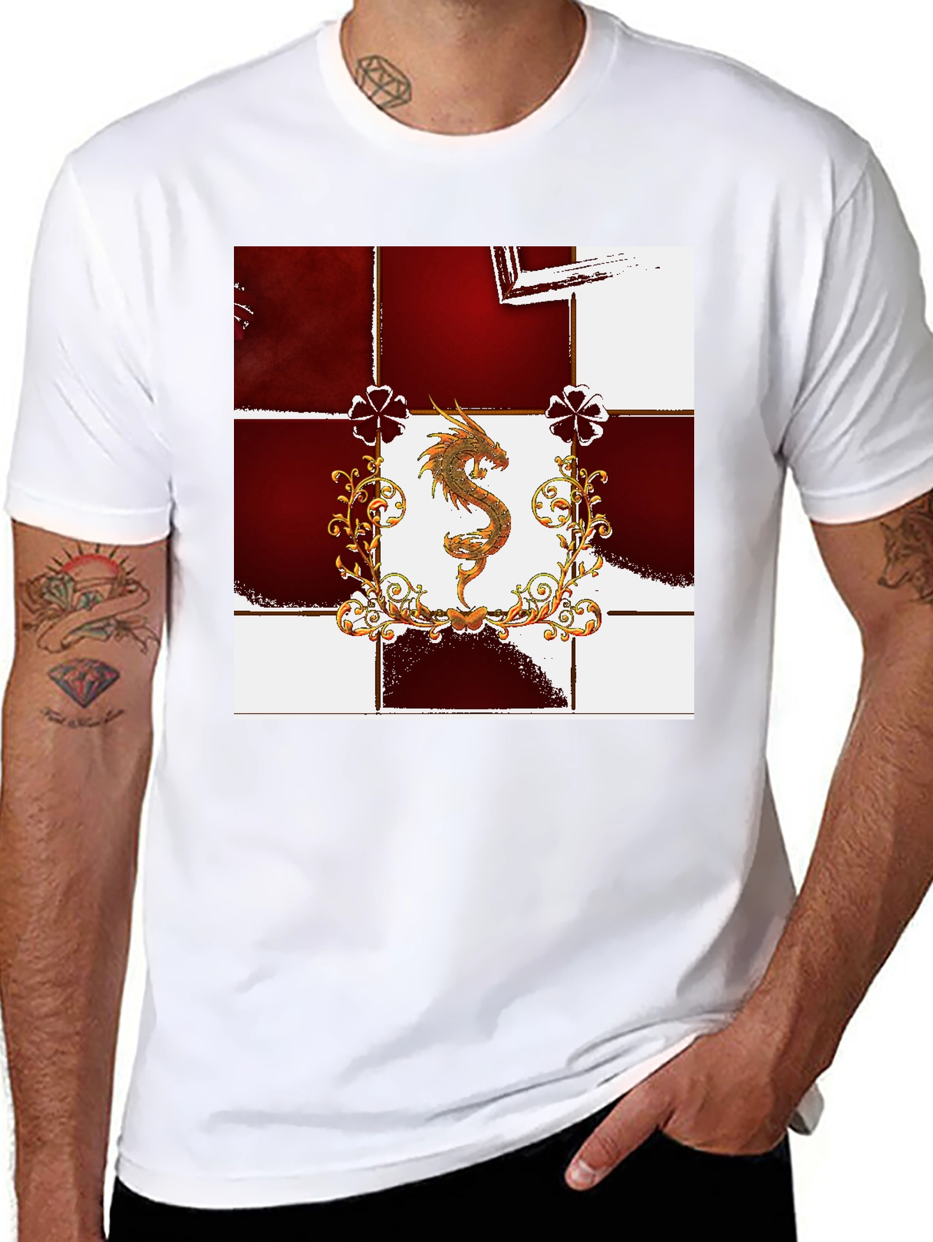 Black Dragon Emblem Black T-Shirt view 8