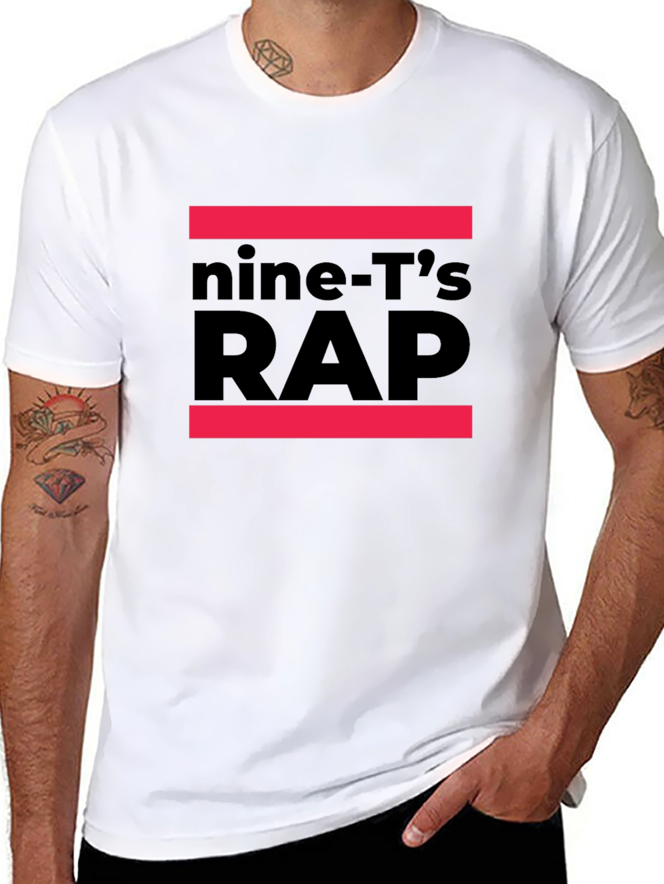 Black Nine-T's Rap Black Graphic Tee view 8