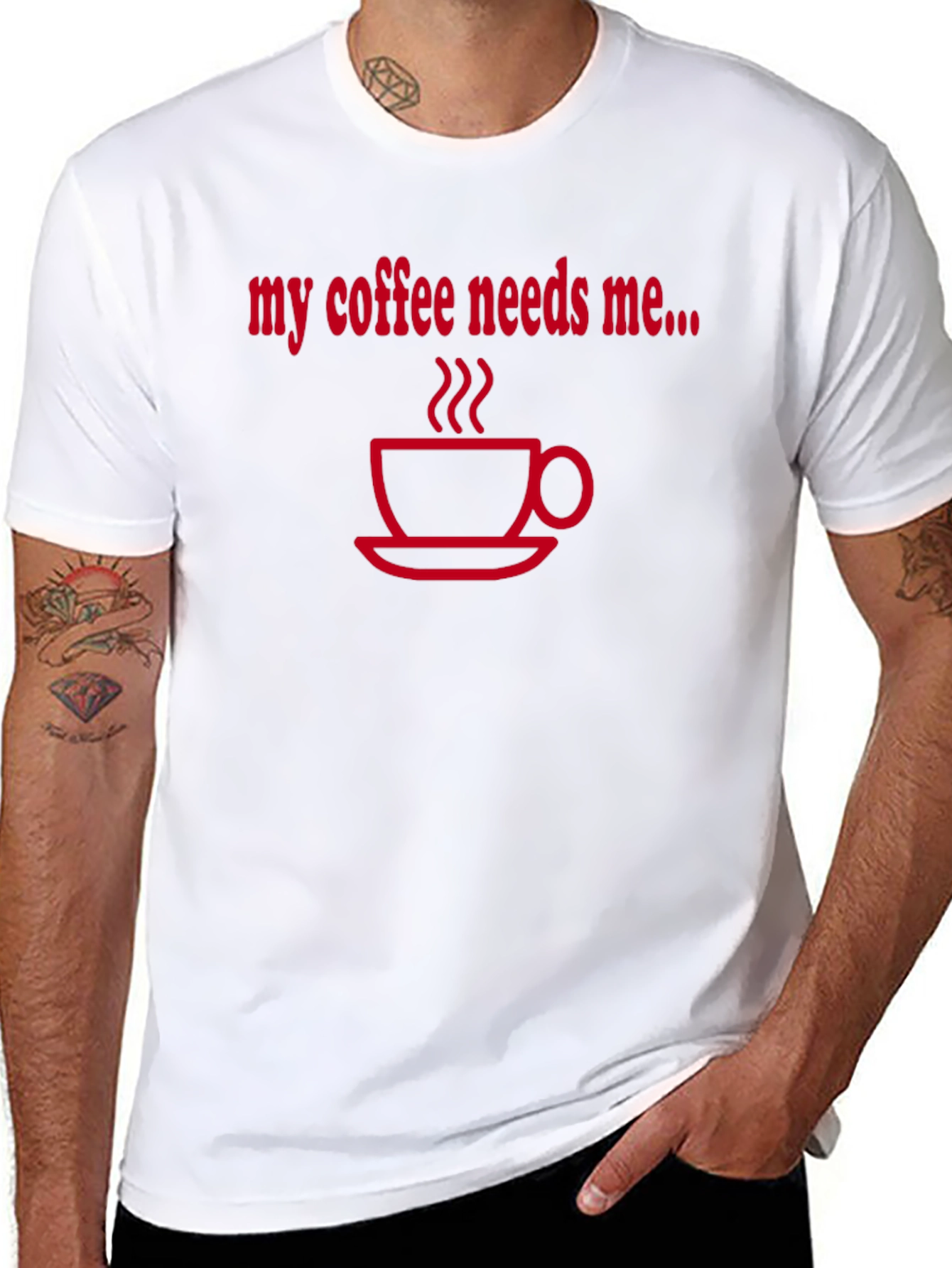 Black Coffee Needs Me T-Shirt - Black view 8
