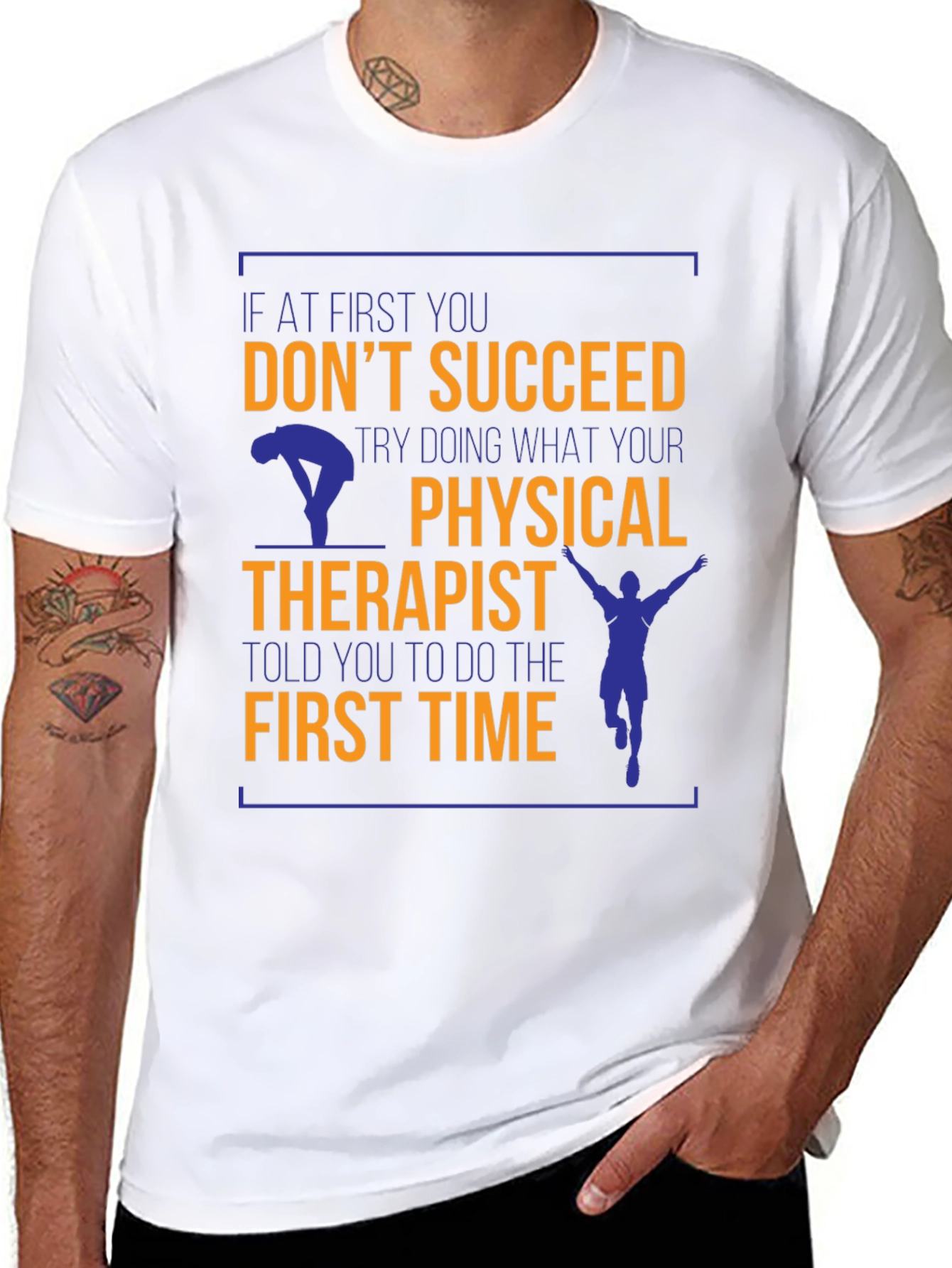 Black Funny Physical Therapist T-Shirt - If At First view 8
