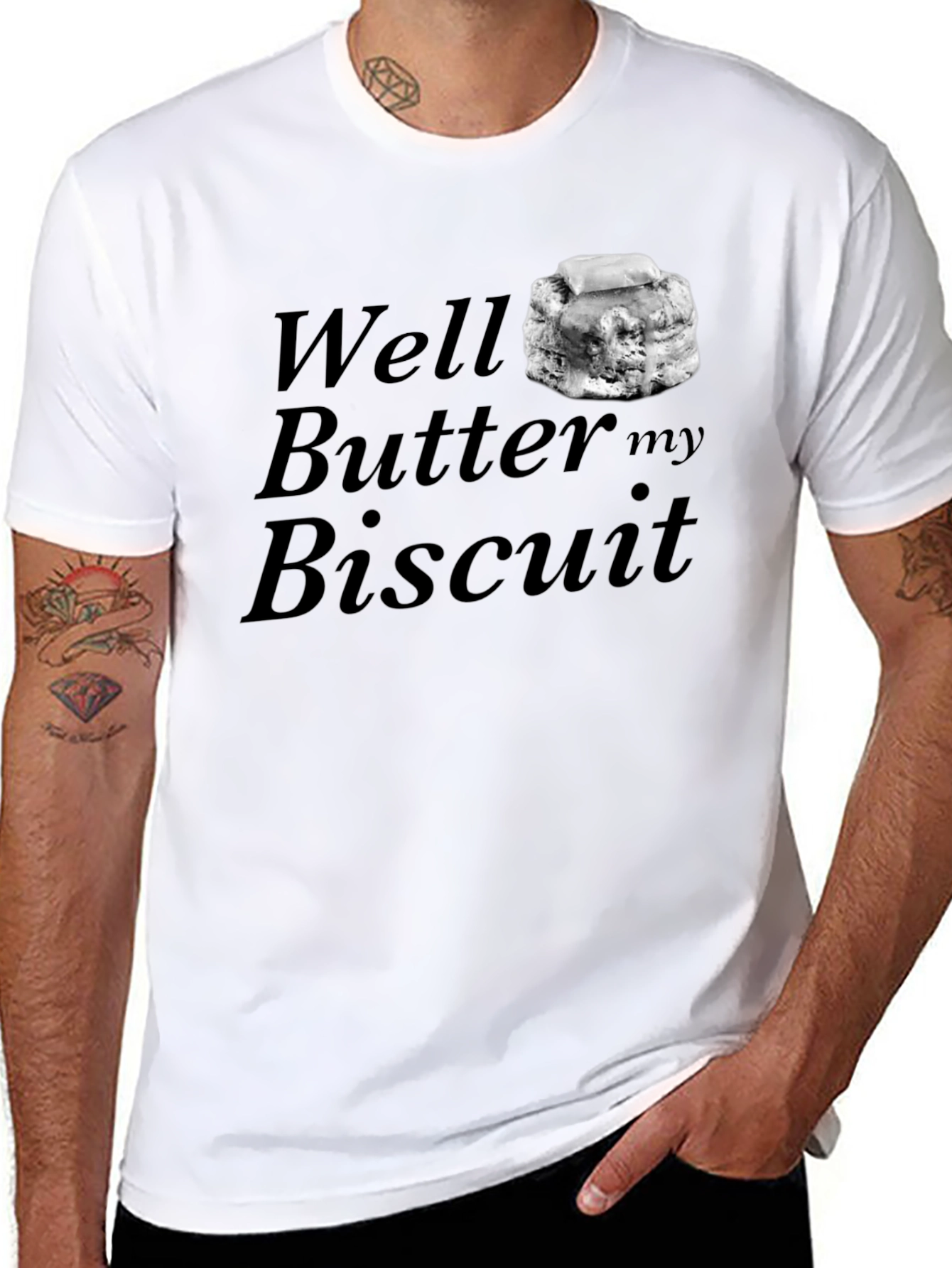 Black Well Butter My Biscuit Graphic T-Shirt view 8