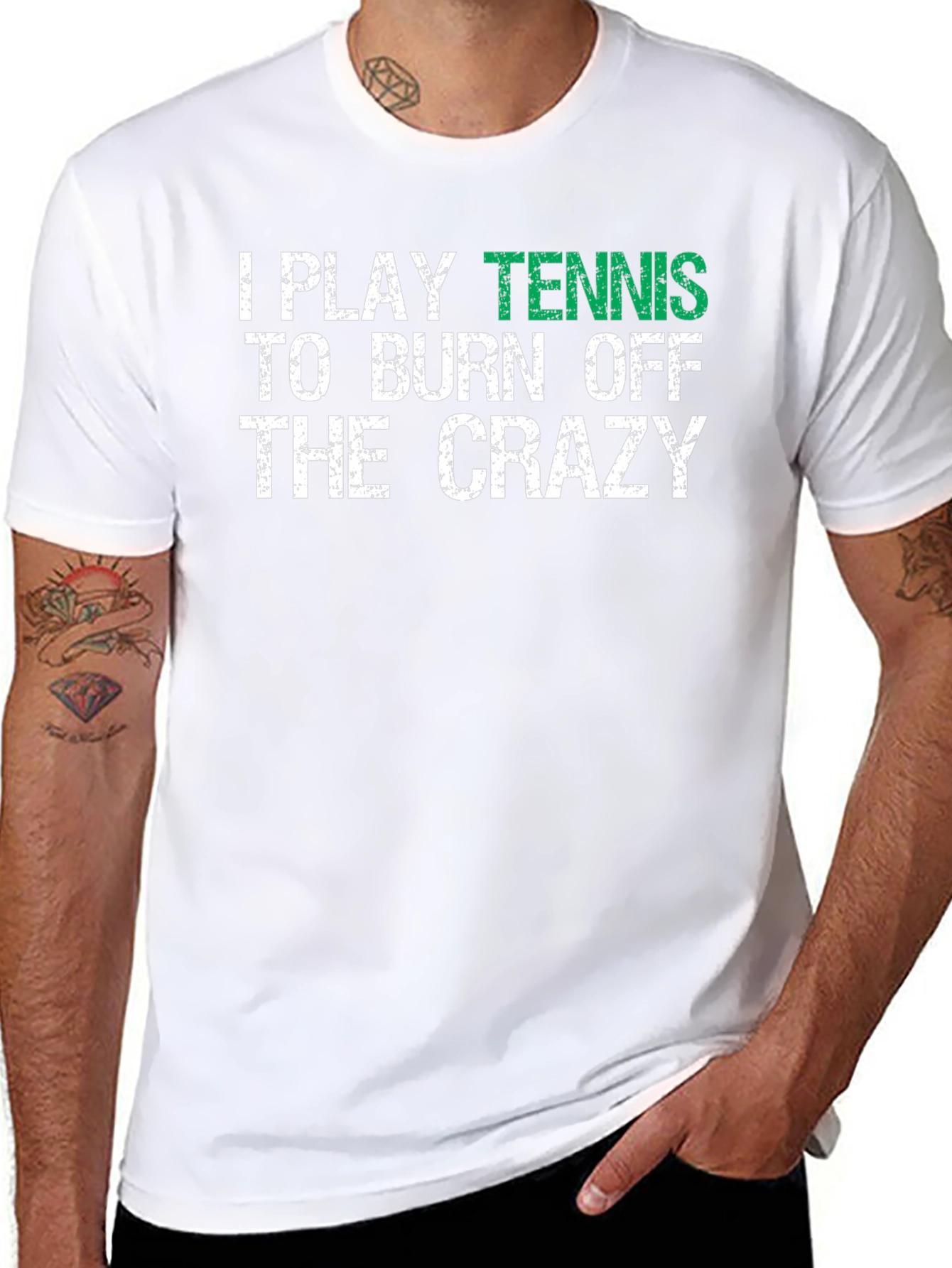 Black Tennis Crazy Graphic Tee - Burn Off Energy in Style! view 8