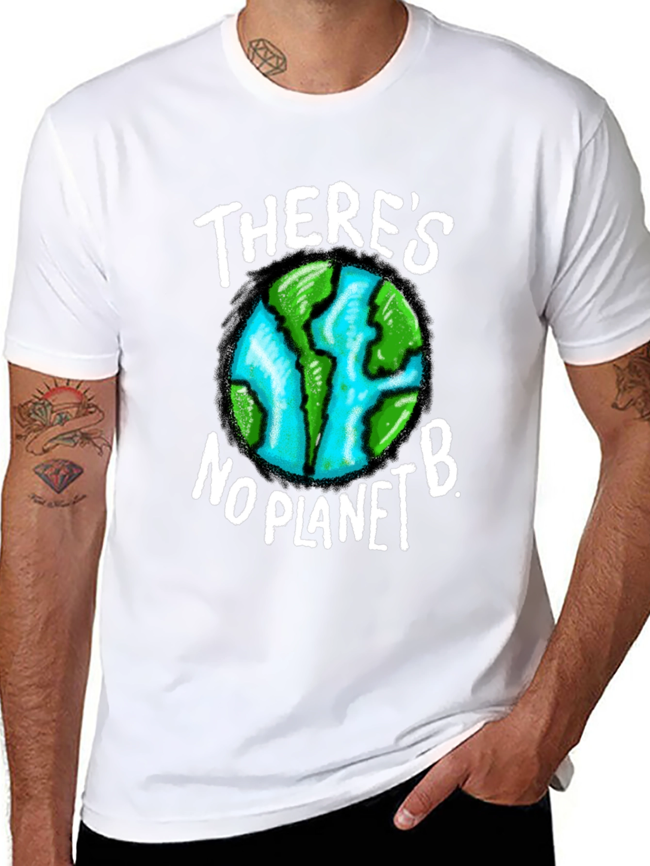 Black There's No Planet B Graphic T-Shirt view 8
