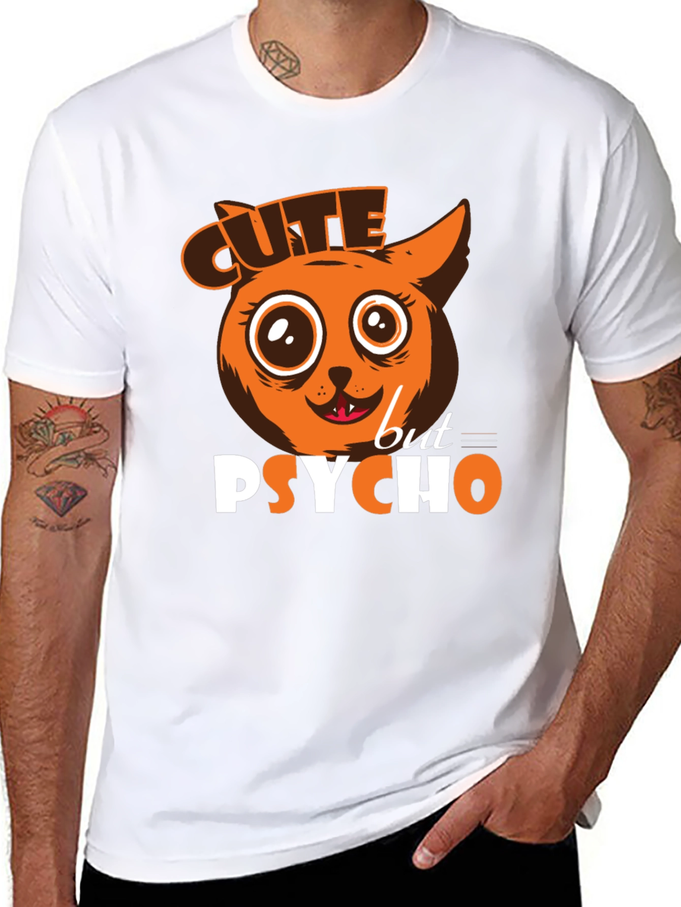 Black Cute But Psycho T-Shirt view 8