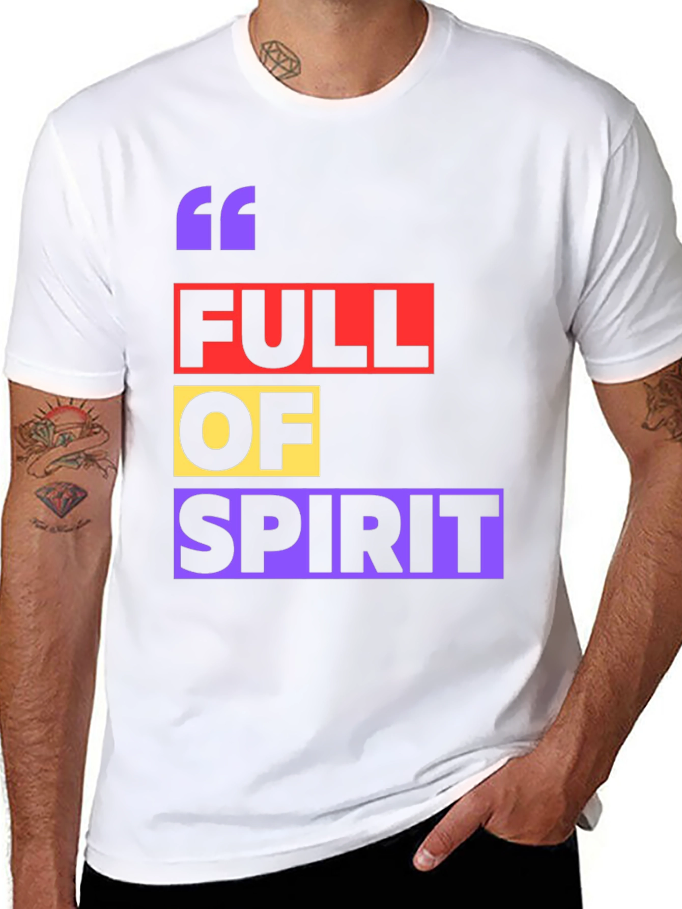 Black Full of Spirit Graphic T-Shirt - Trendy Casual Wear view 8