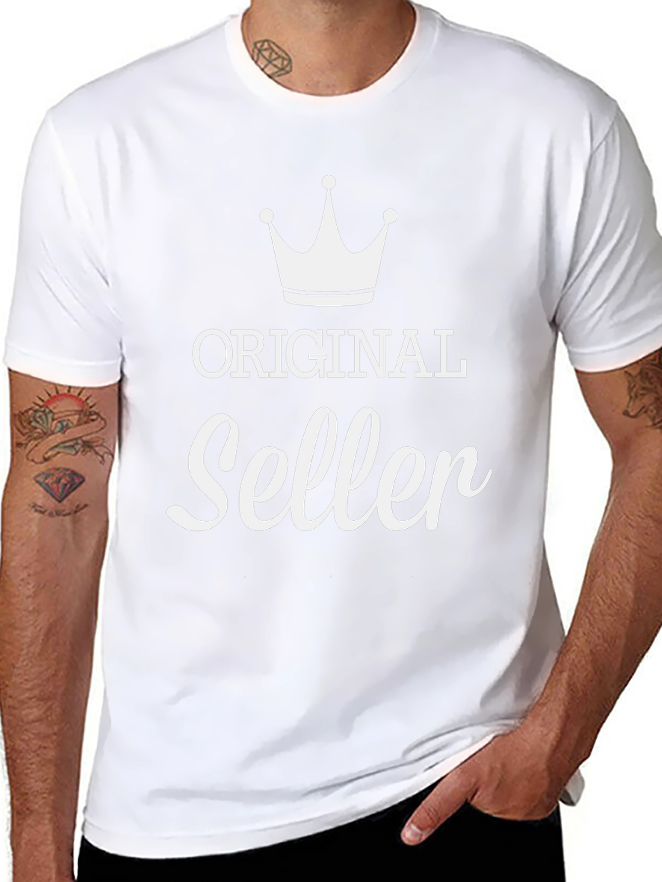 Black Original Seller Crown Graphic Tee - Stylish Men's T-Shirt view 8