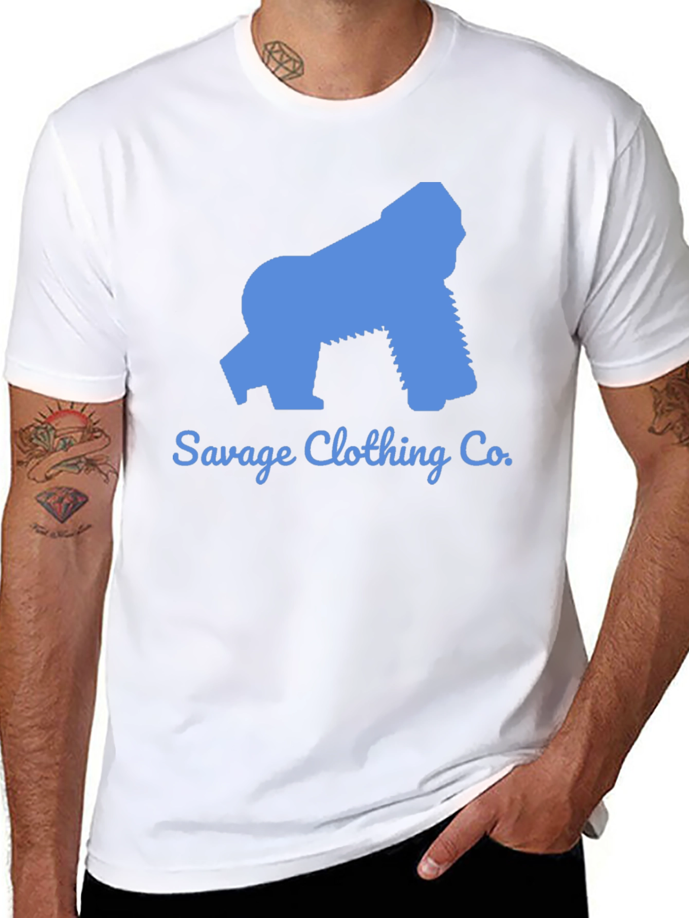 Black Savage Clothing Co. Gorilla Graphic Tee - Black view 8