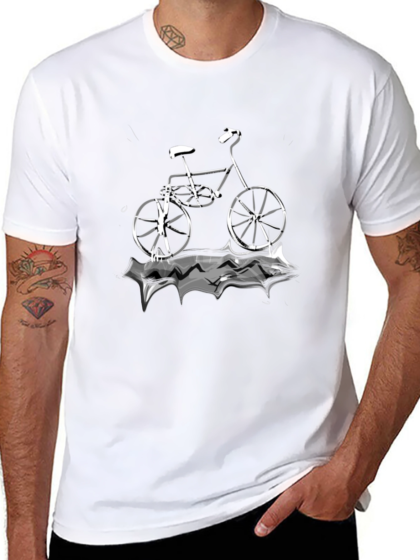 Black Bike Graphic Tee - Cool & Casual view 8