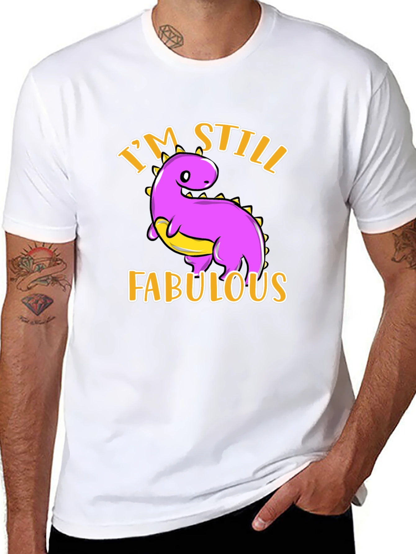 Black Fabulous Dinosaur T-Shirt view 8